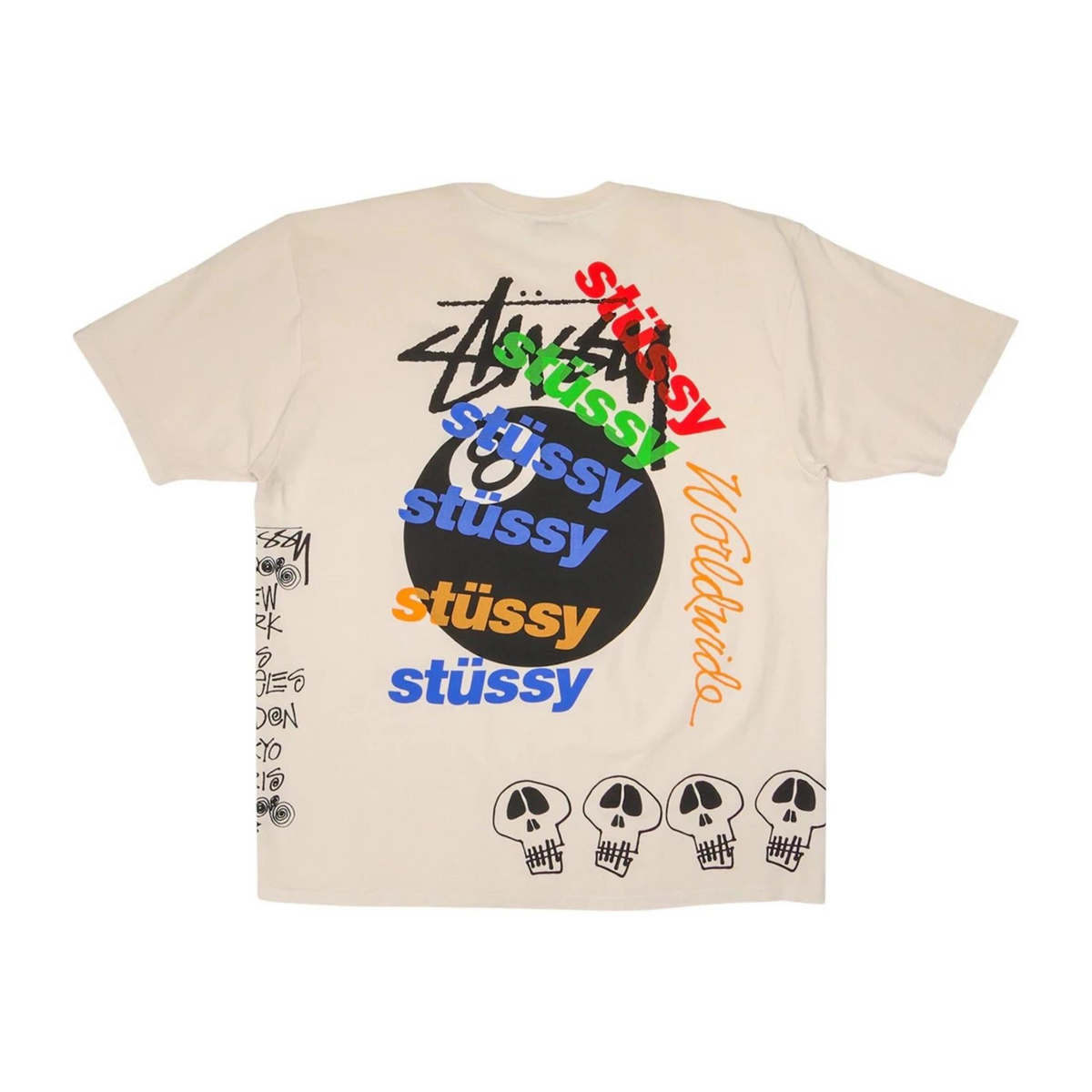 Stüssy Test Strike Pigment Dyed Tee "Natural" - street-bill.dk