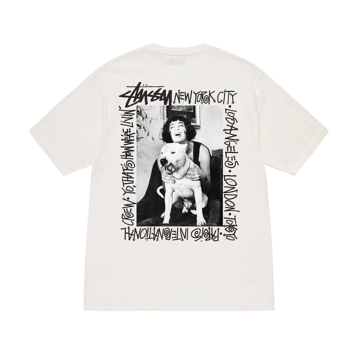 Stüssy We're Livin' Pigment Dyed T-shirt "White"