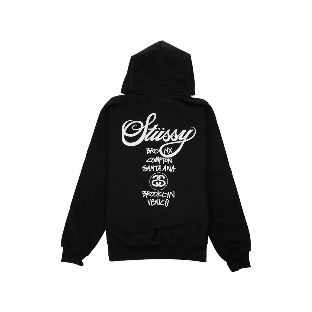 Stüssy World Tour Hoodie "Black" - street-bill.dk