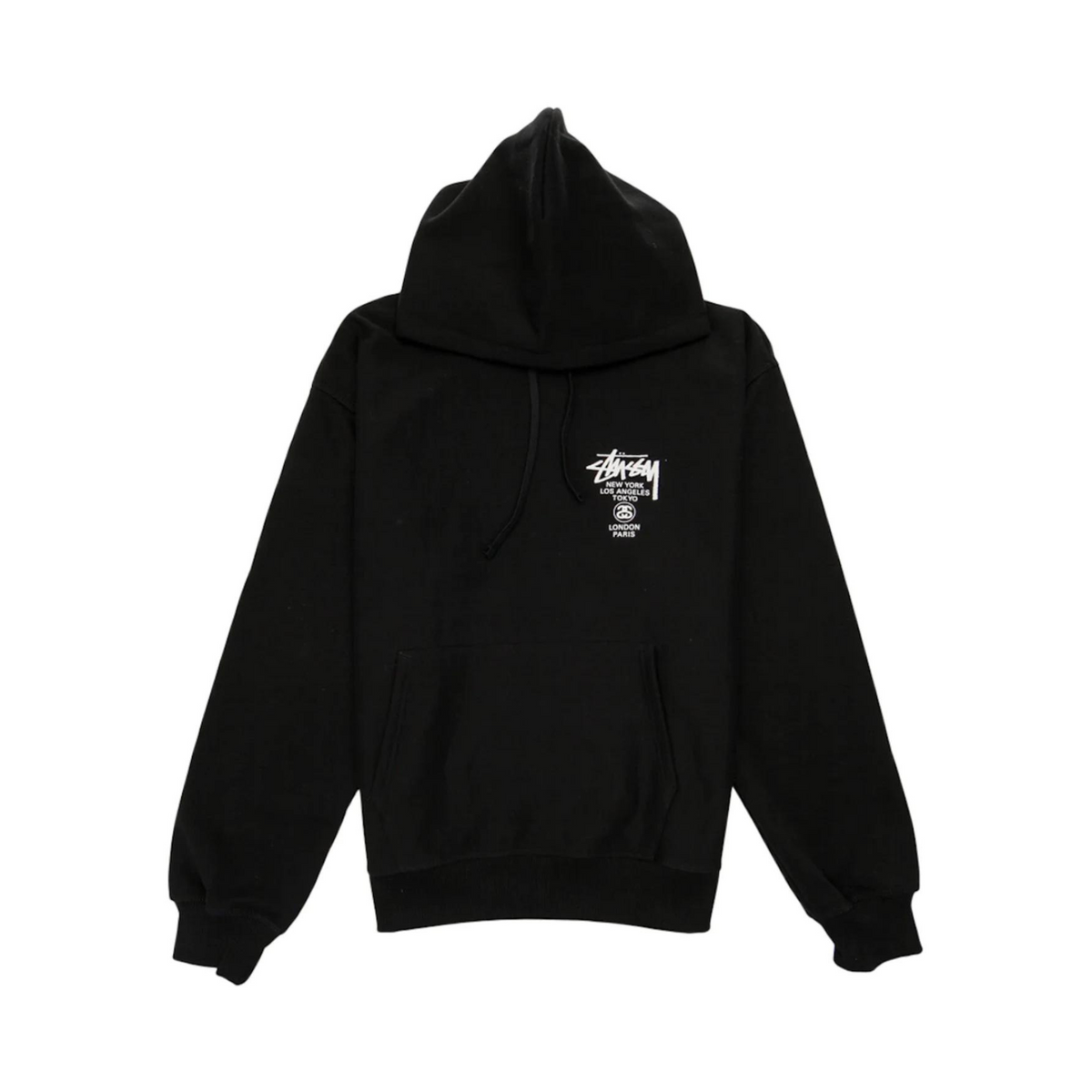 Stüssy World Tour Hoodie "Black" - street-bill.dk