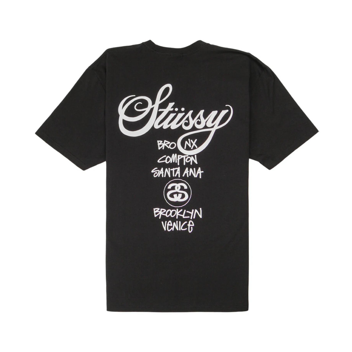 Stüssy World Tour T-shirt "Black" - street-bill.dk