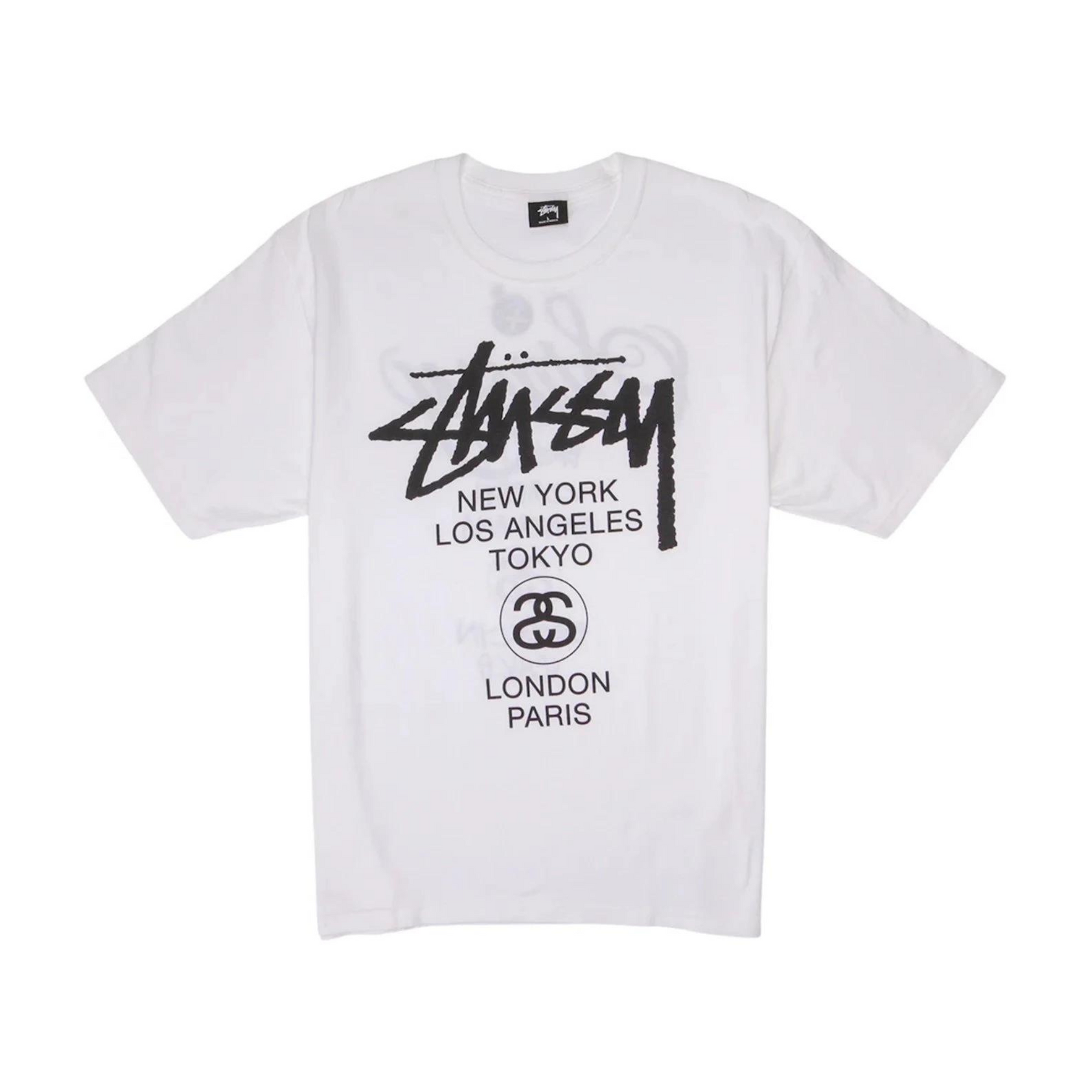 Stüssy World Tour T-shirt "White" - street-bill.dk