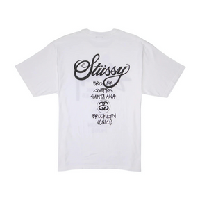 Stüssy World Tour T-shirt "White" - street-bill.dk