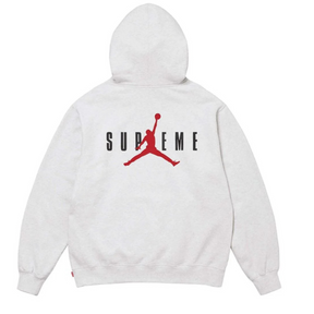 Supreme x Jordan Hoodie Grå back