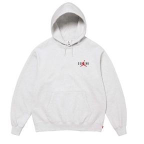 Supreme x Jordan Hoodie Grå front