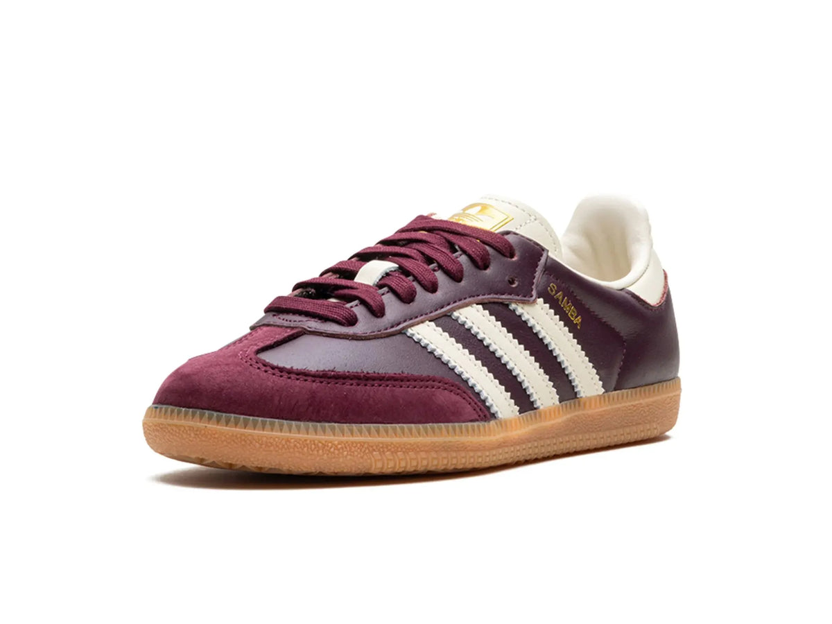 adidas Samba OG Maroon Gold Metallic (Women's)