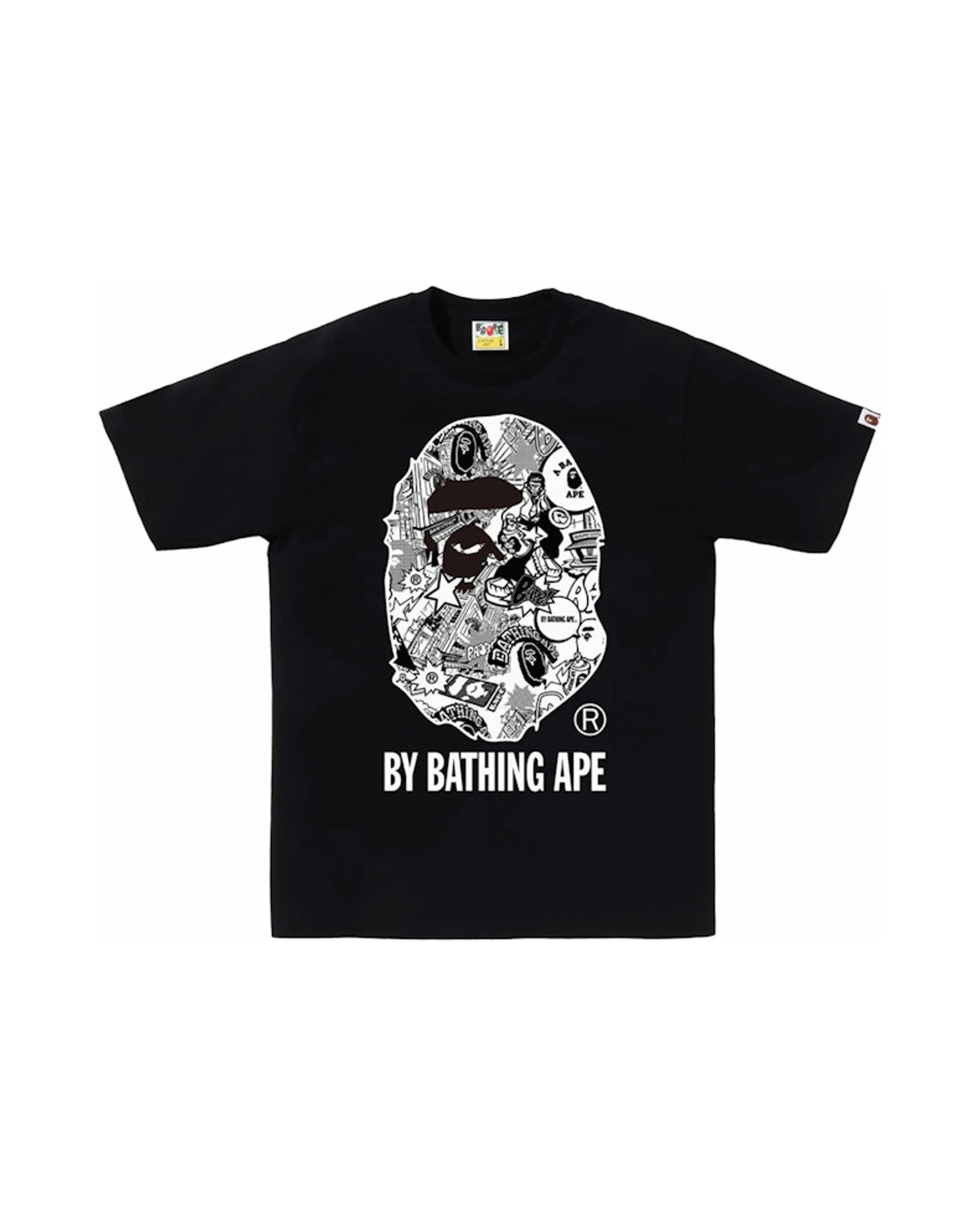 BAPE Comic Art Ape Head Tee Black