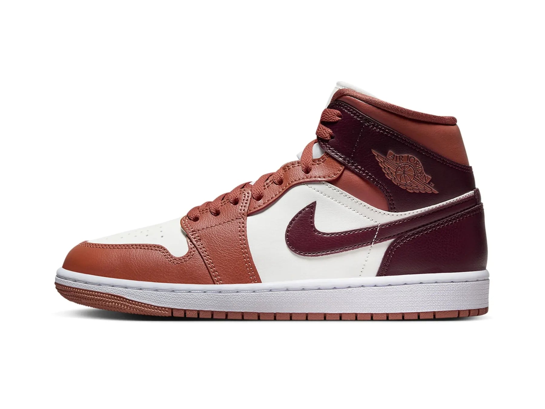 Jordan 1 Mid Dusty Peach Night Maroon (Women's)