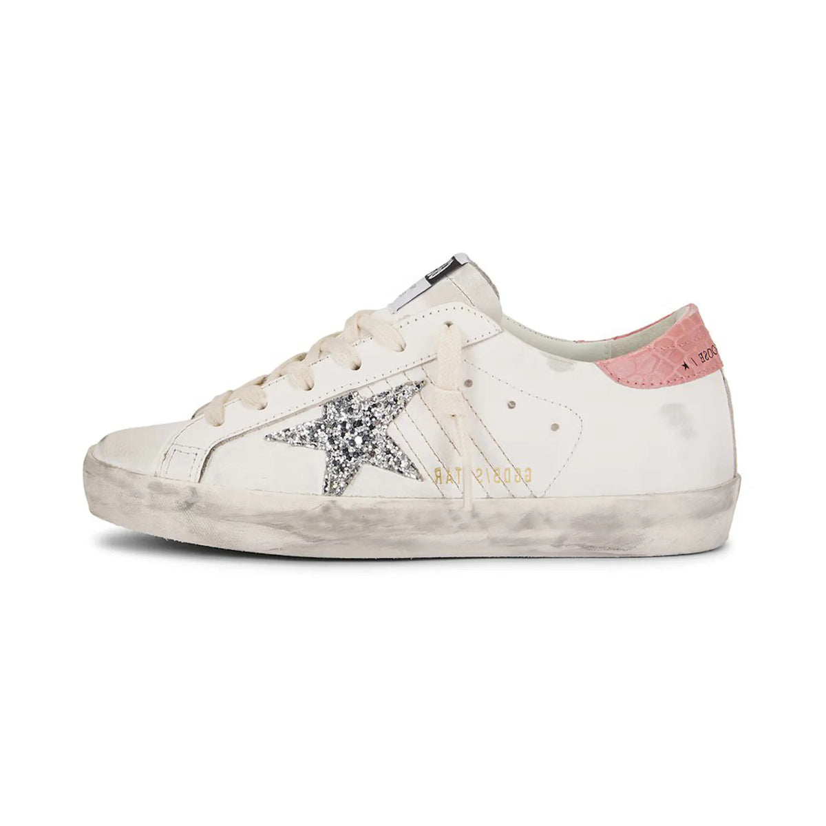 Golden Goose Super-Star White Silver Glitter Pink (Women's)