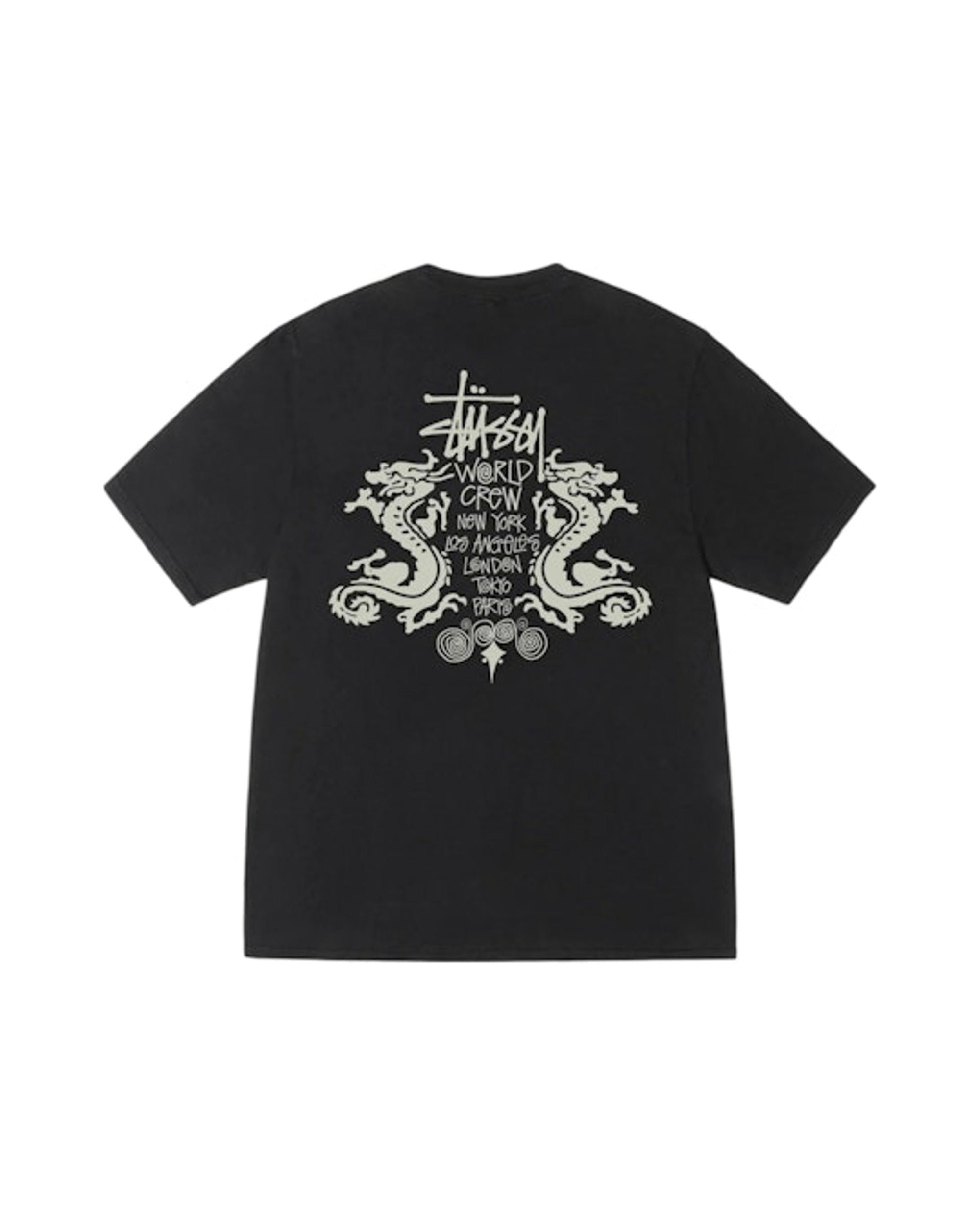 Stussy Double Dragon Pigment Dyed Tee Black