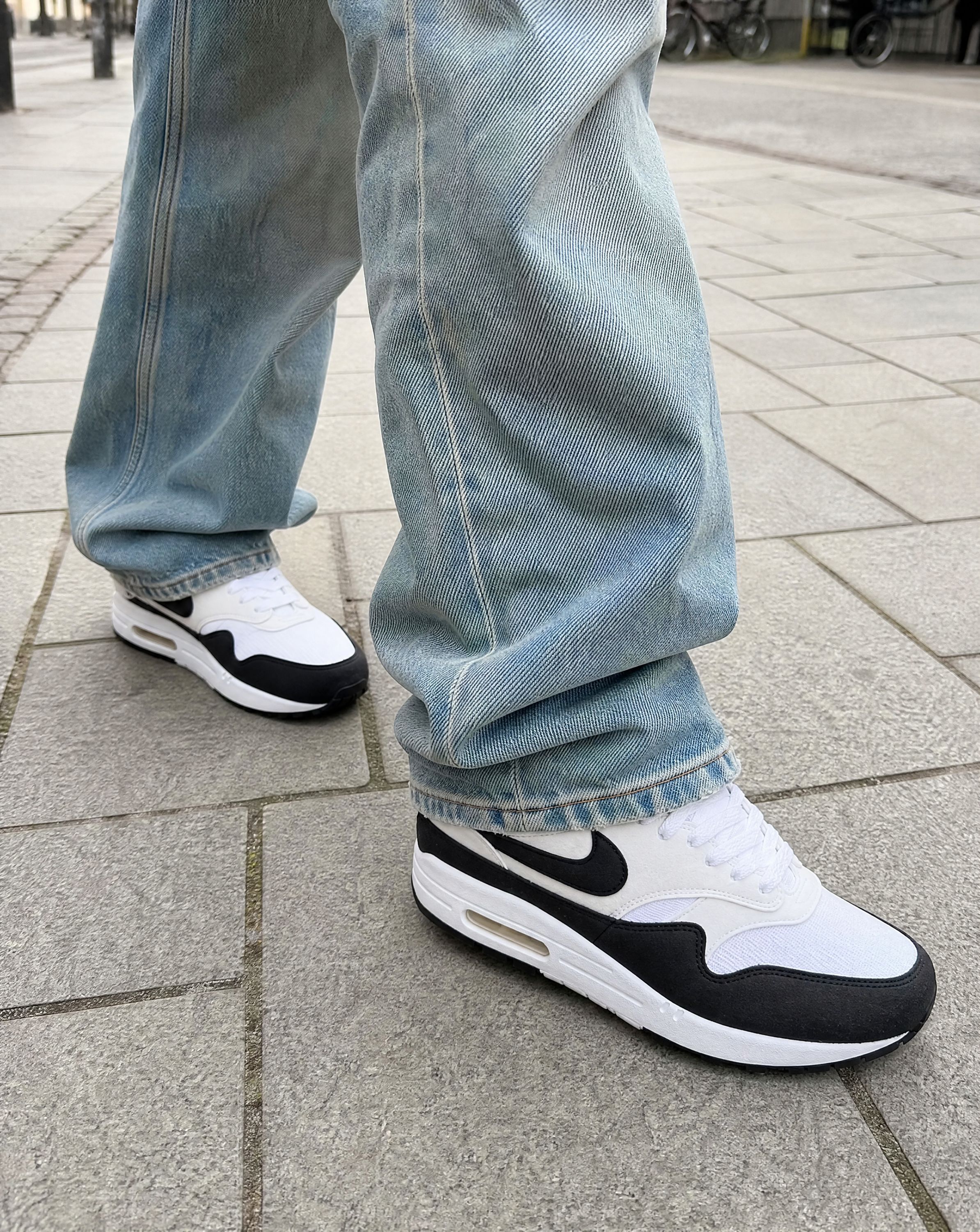 Nike Air Max 1 White Black Neutral Grey (Women's) - on-foot