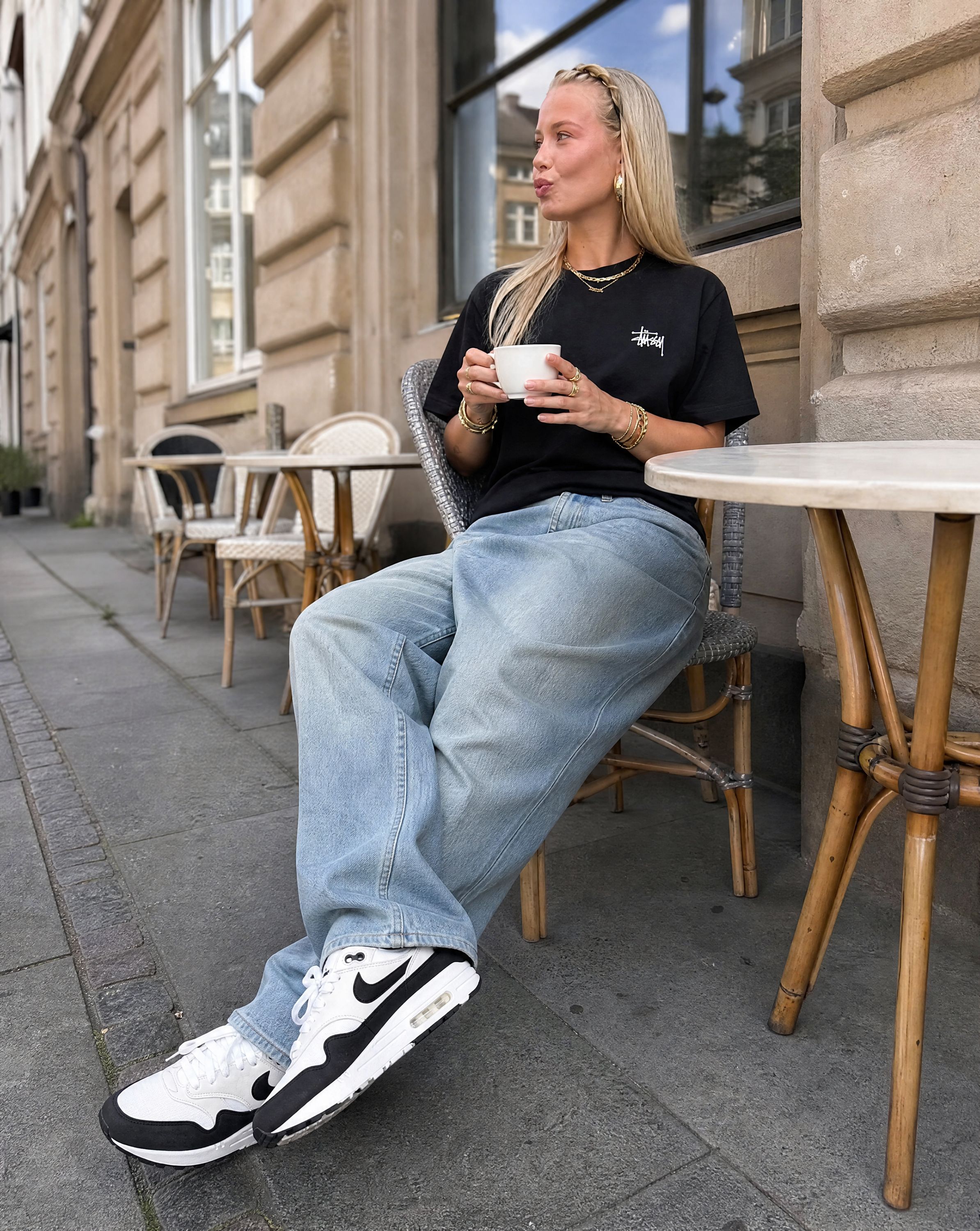 Nike Air Max 1 White Black Neutral Grey (Women's) - streetstyle i København