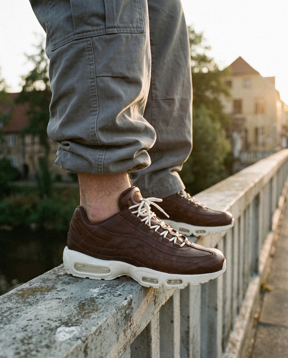 Nike Air Max 95 QS Big Bubble Baroque Brown Leather - on foot