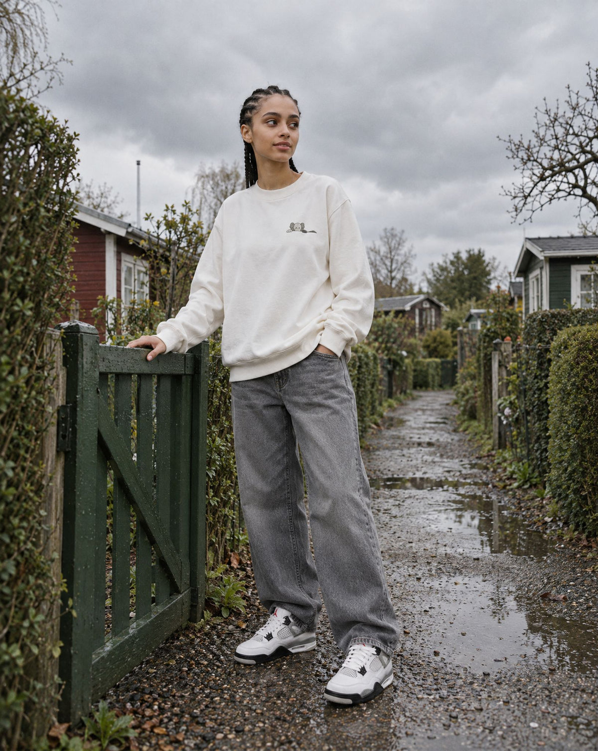 Jordan 4 Retro White Cement (2025) - streetstyle i København