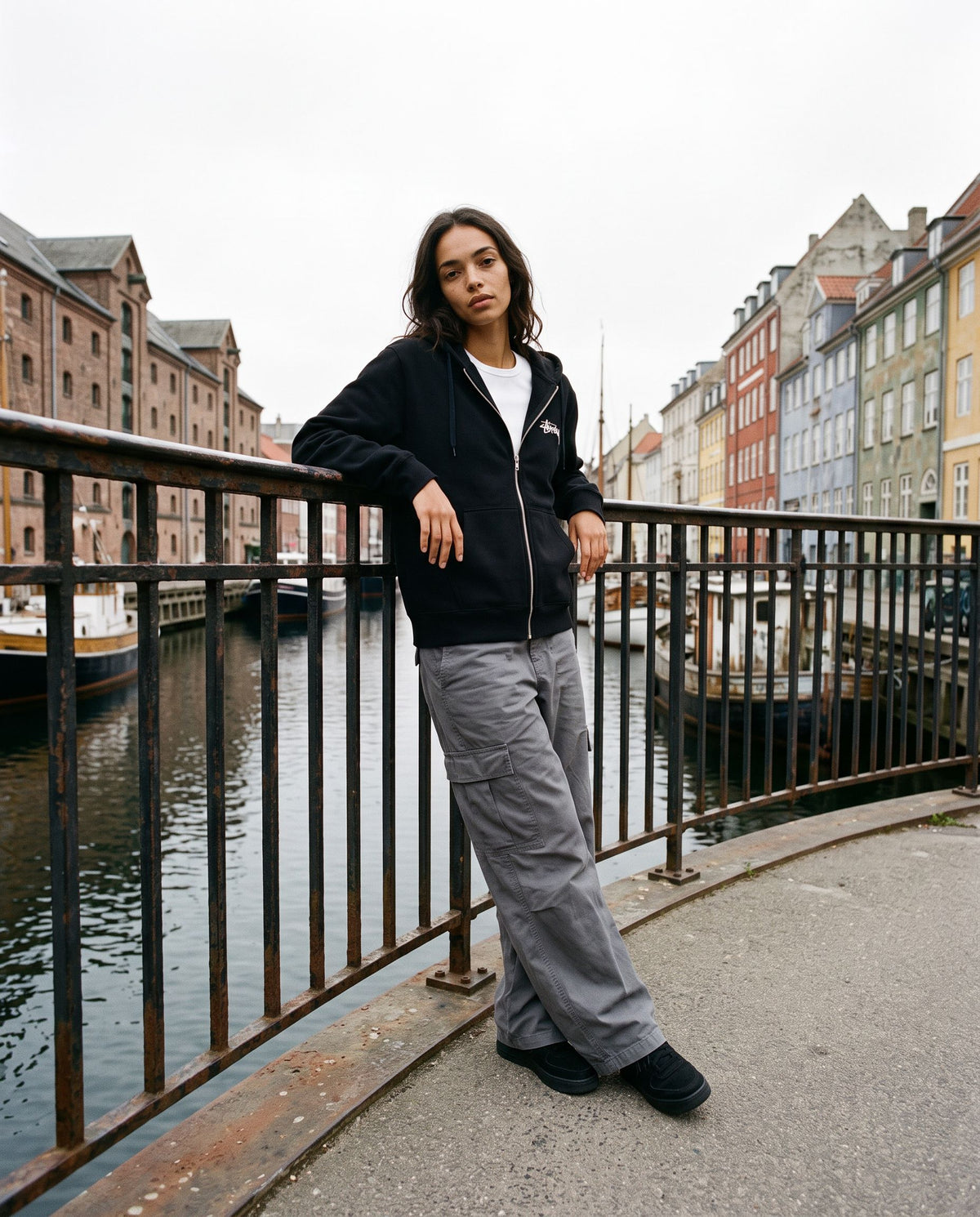 Stussy Basic Zip Hoodie Black - streetstyle i København