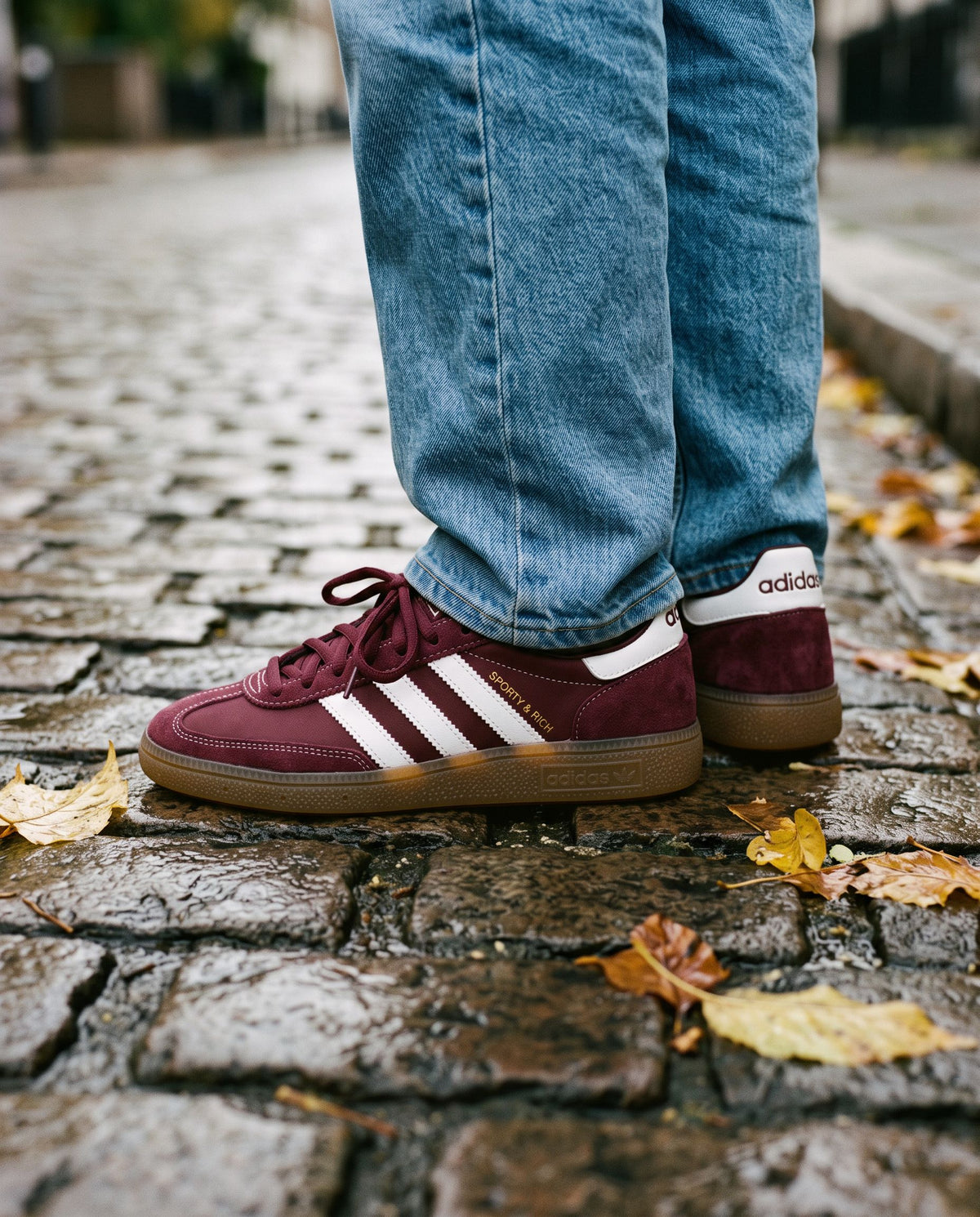 adidas Handball Spezial Sporty & Rich Shadow Red - on-foot