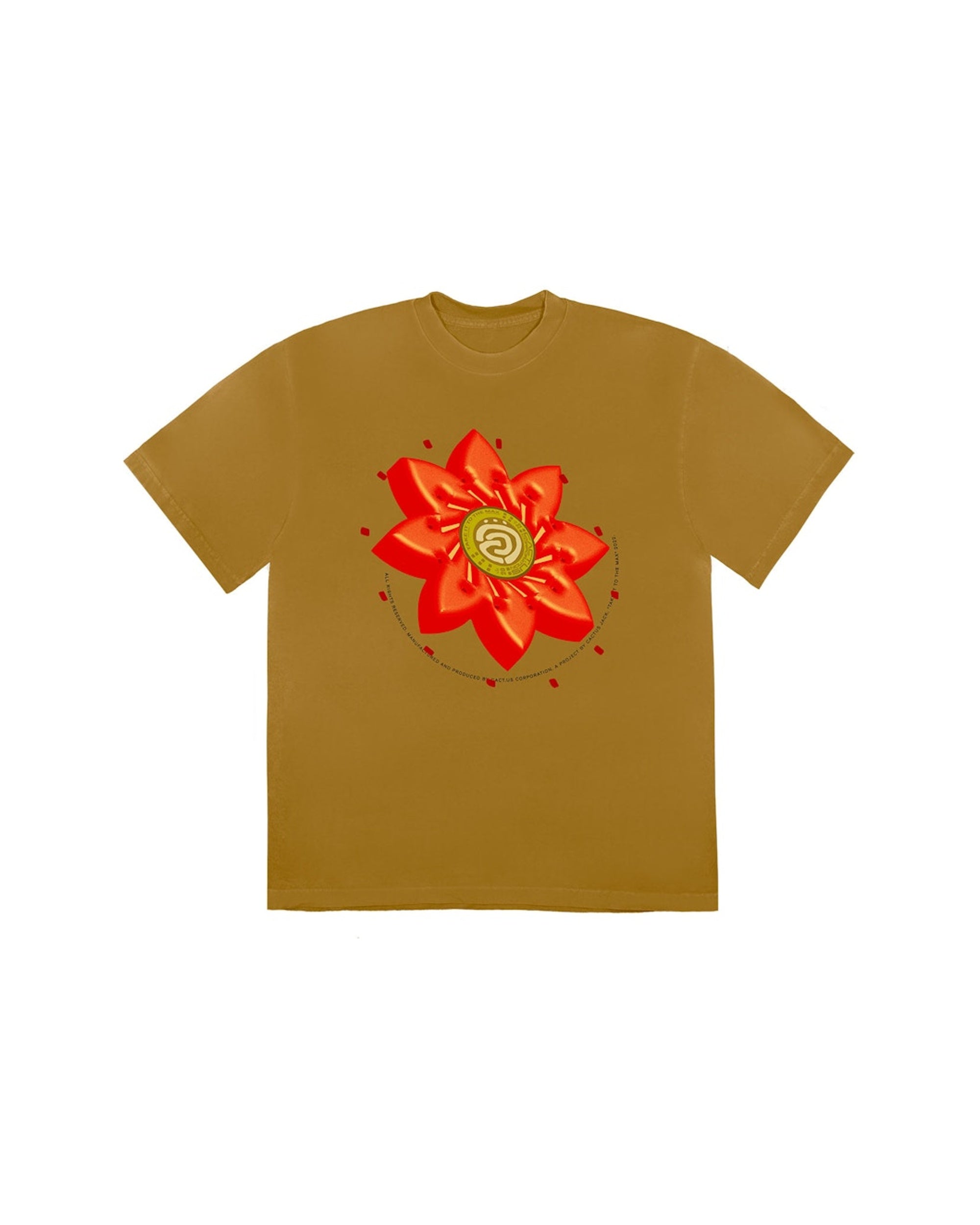 Travis Scott Cactus Jack Flower T-shirt Gold