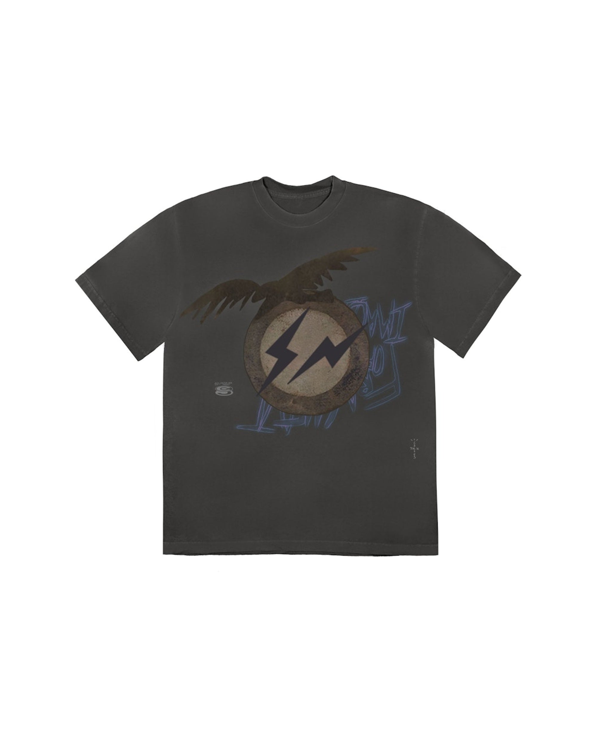 Travis Scott Cactus Jack For Fragment Create T-shirt Washed Black