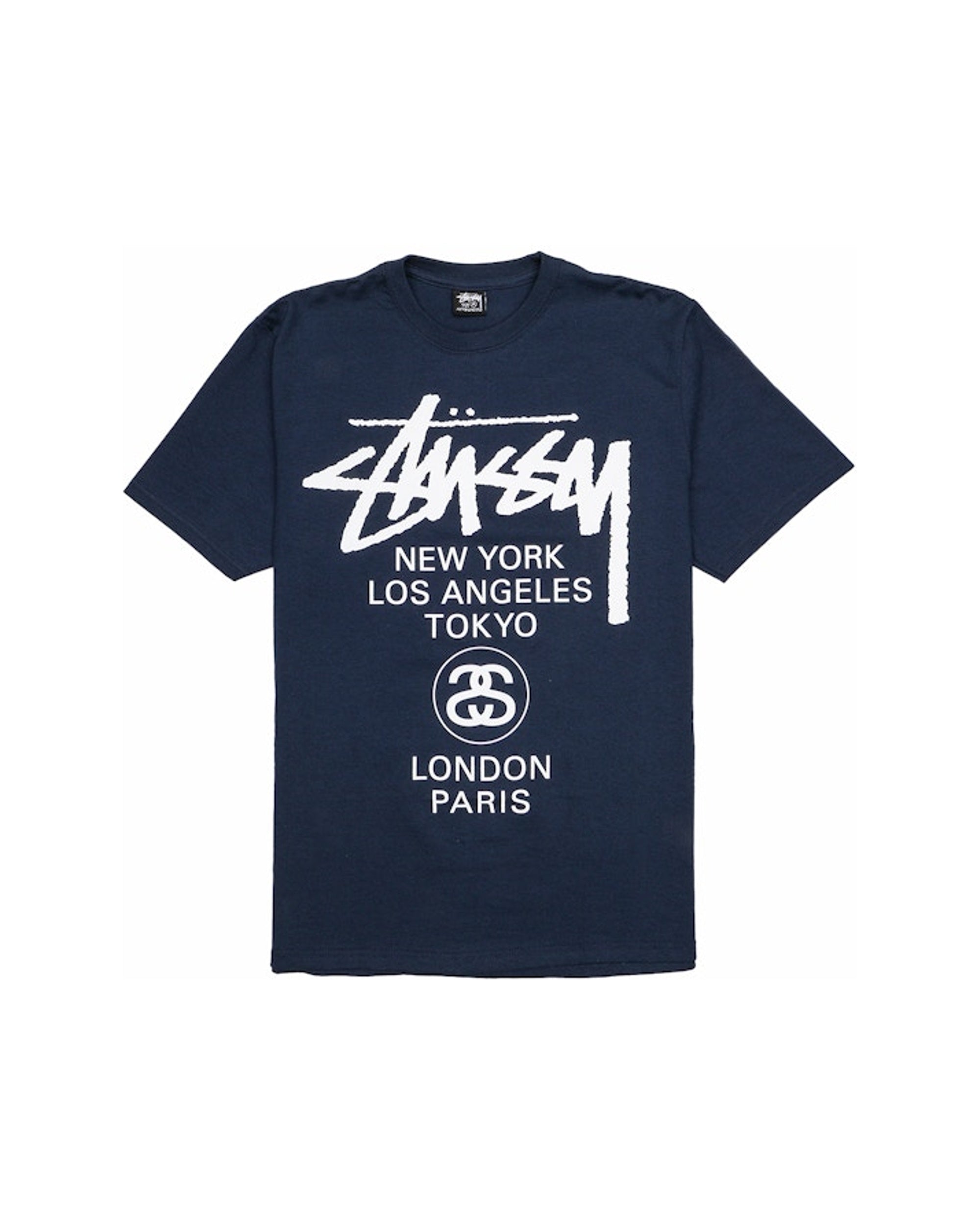 Stussy World Tour Tee Navy