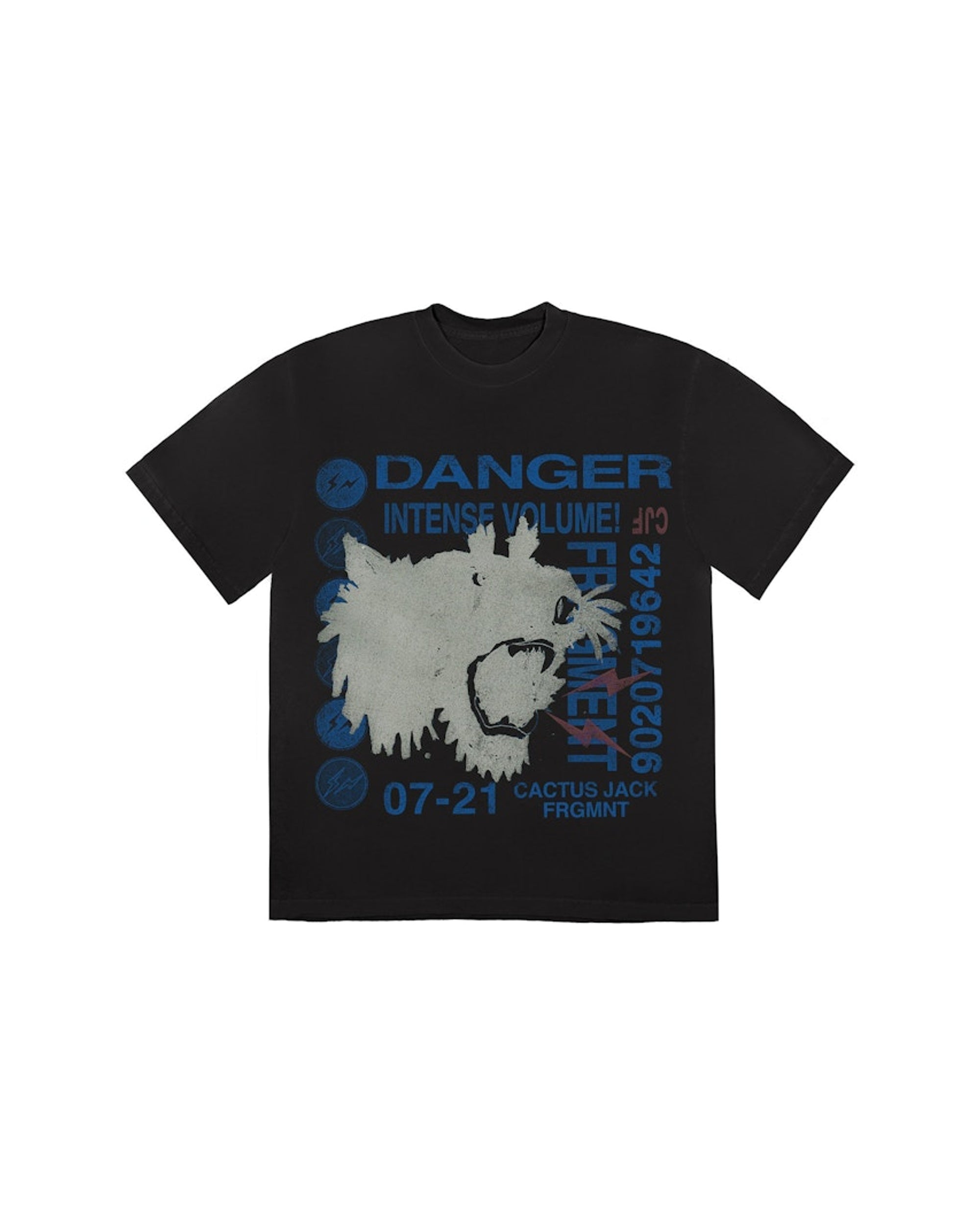 Travis Scott Cactus Jack For Fragment Danger Tee Washed Black