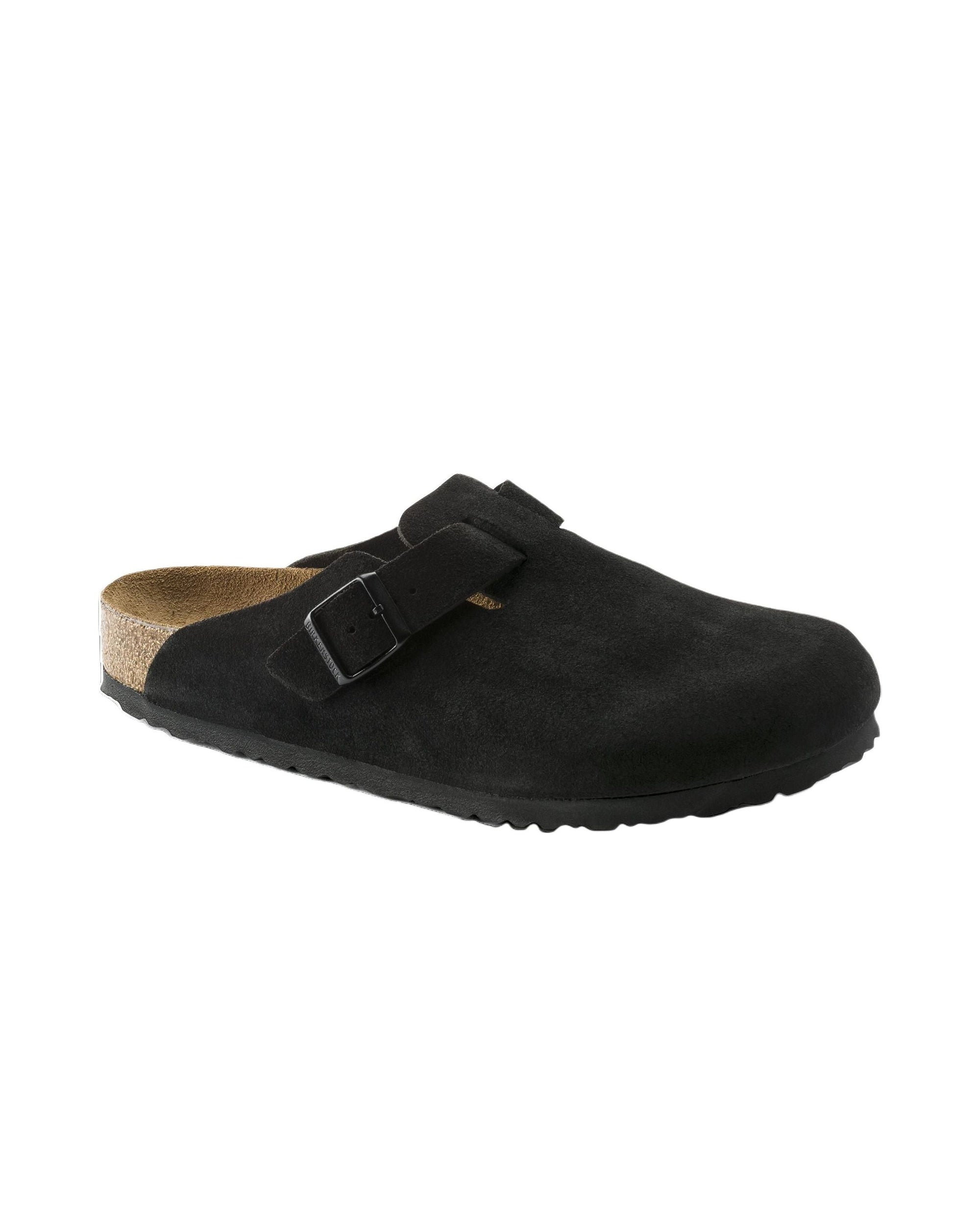 Birkenstock Boston Soft Footbed Suede Black