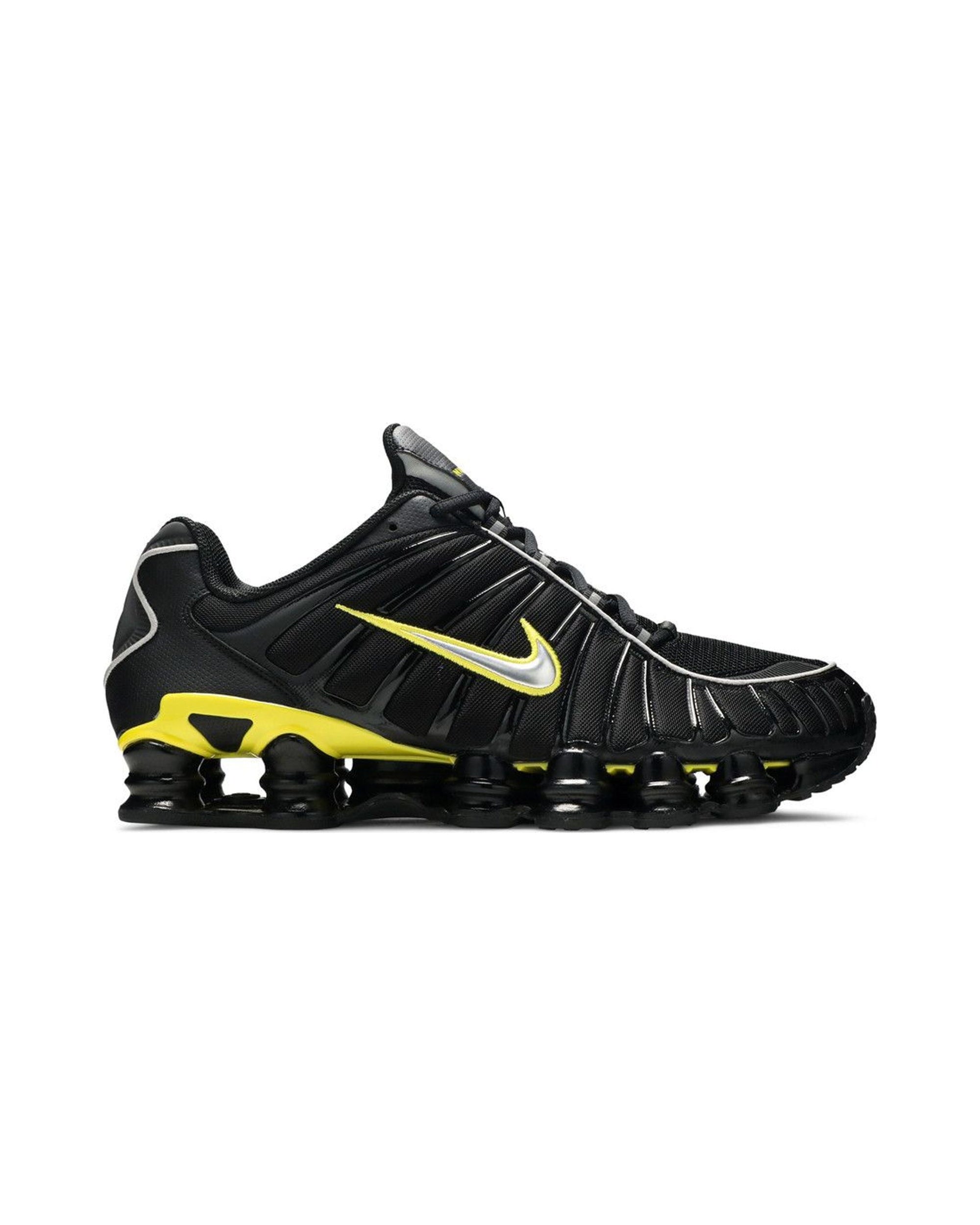 Nike Shox TL Black Dynamic Yellow Metallic Silver