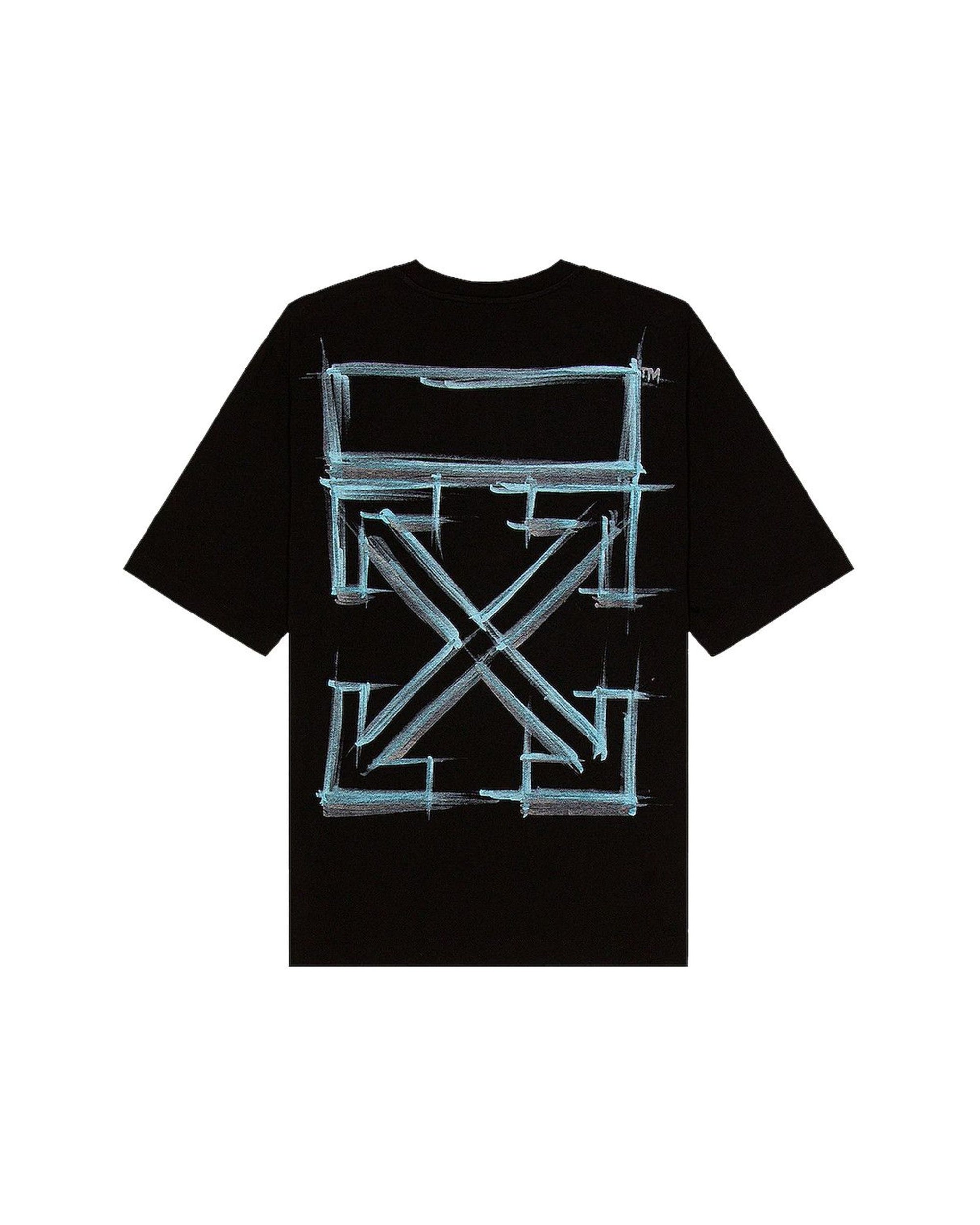 OFF-WHITE Marker Skate T-Shirt Black Blue