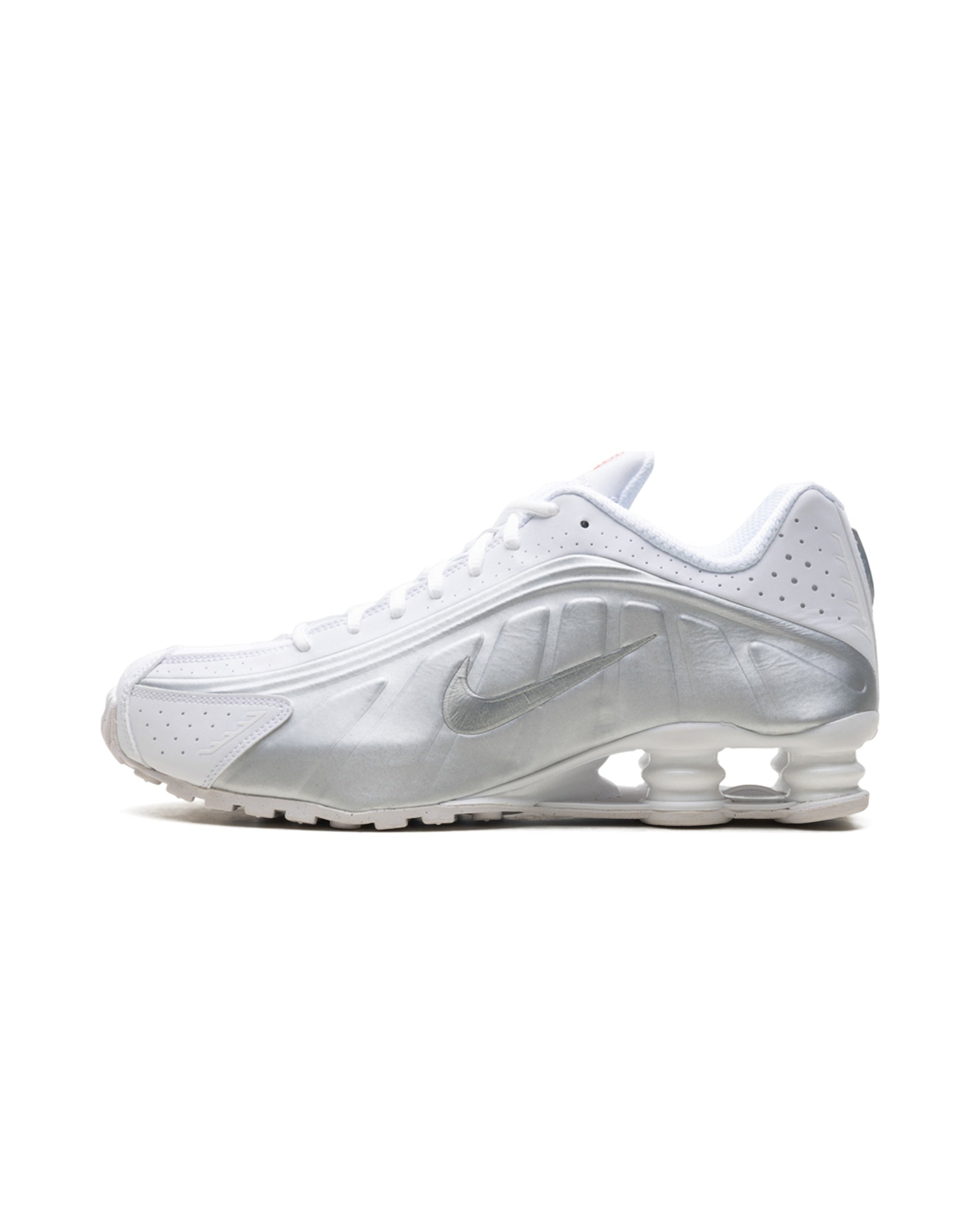 Nike Shox R4 White Bright Crimson Metallic Silver