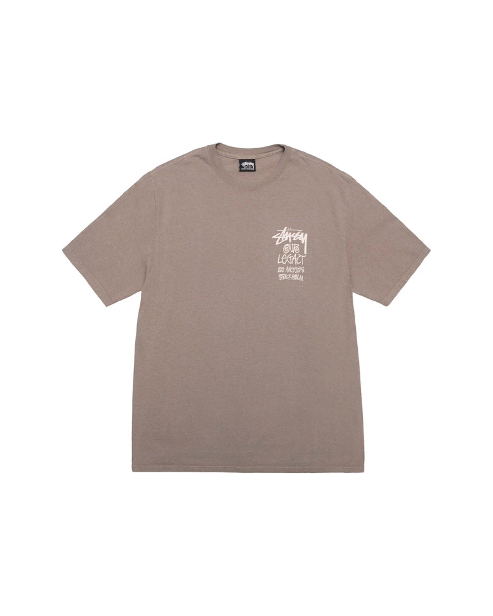 Stussy x Our Legacy Work Shop 8 Ball Yin Yang Pigment Dyed Tee Taupe