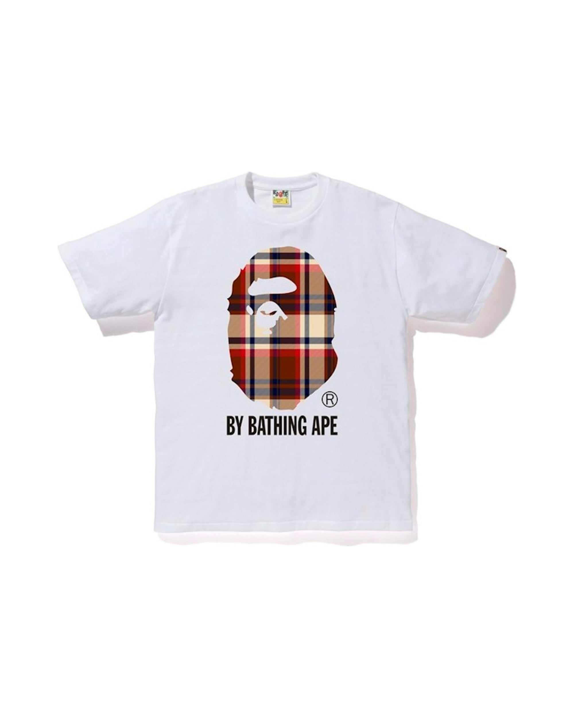 BAPE Check By Bathing Ape Tee White/Red
