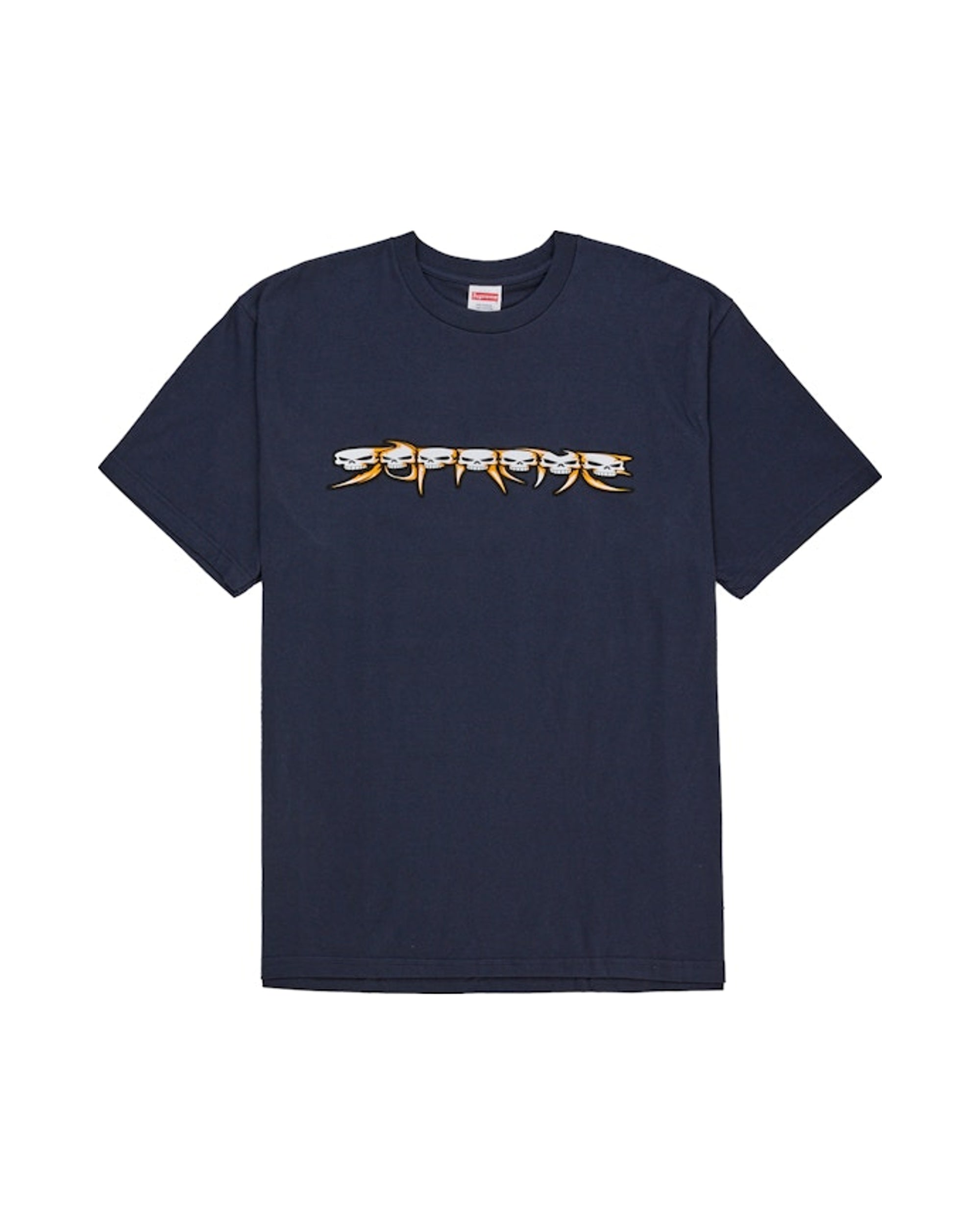 Supreme Skulls Spellout Tee Navy