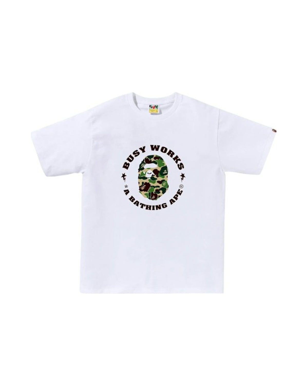 BAPE ABC Camo Busy Works Sta Tee White/Green