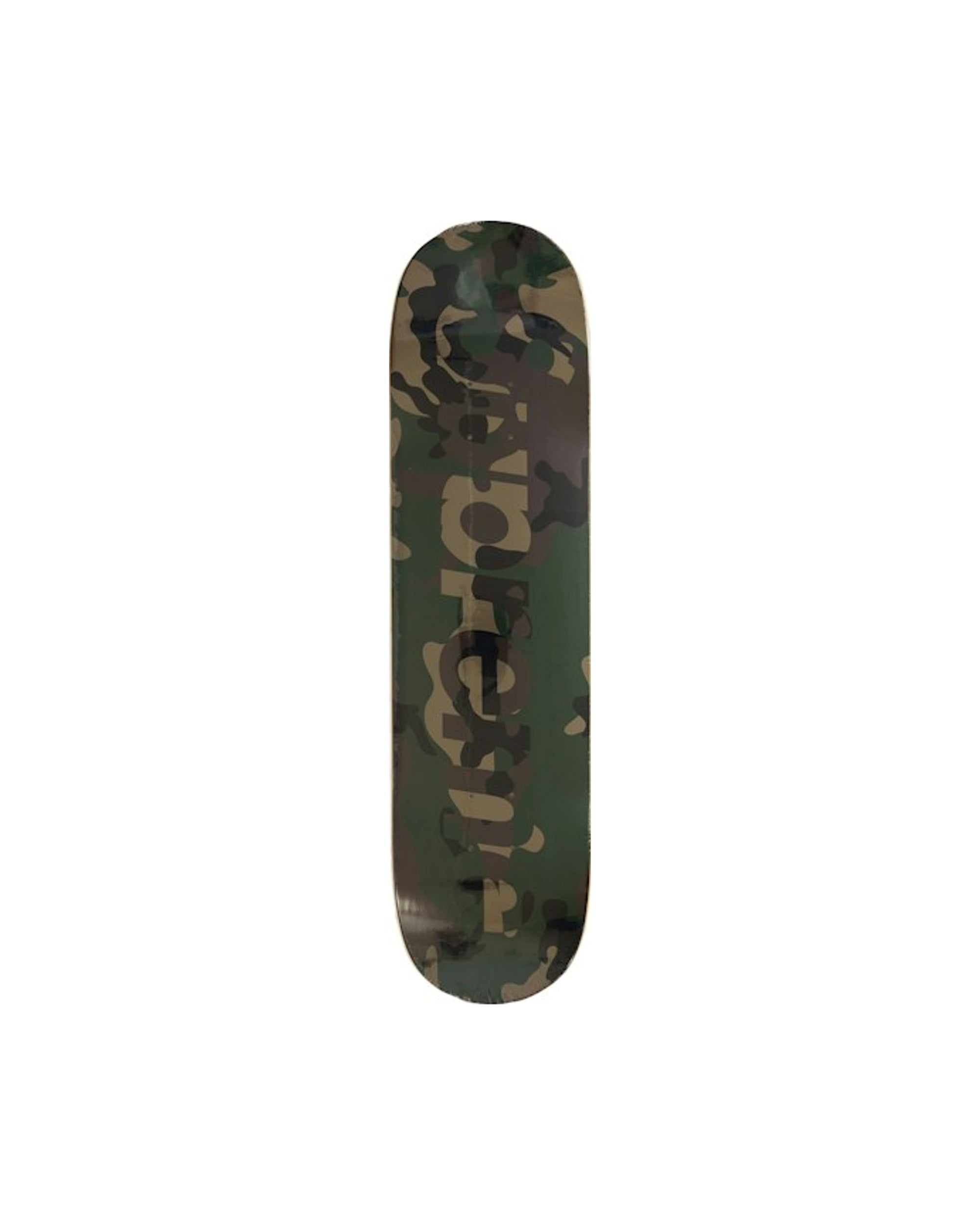 Supreme Camo Logo Skateboard Deck Woodland Camo
