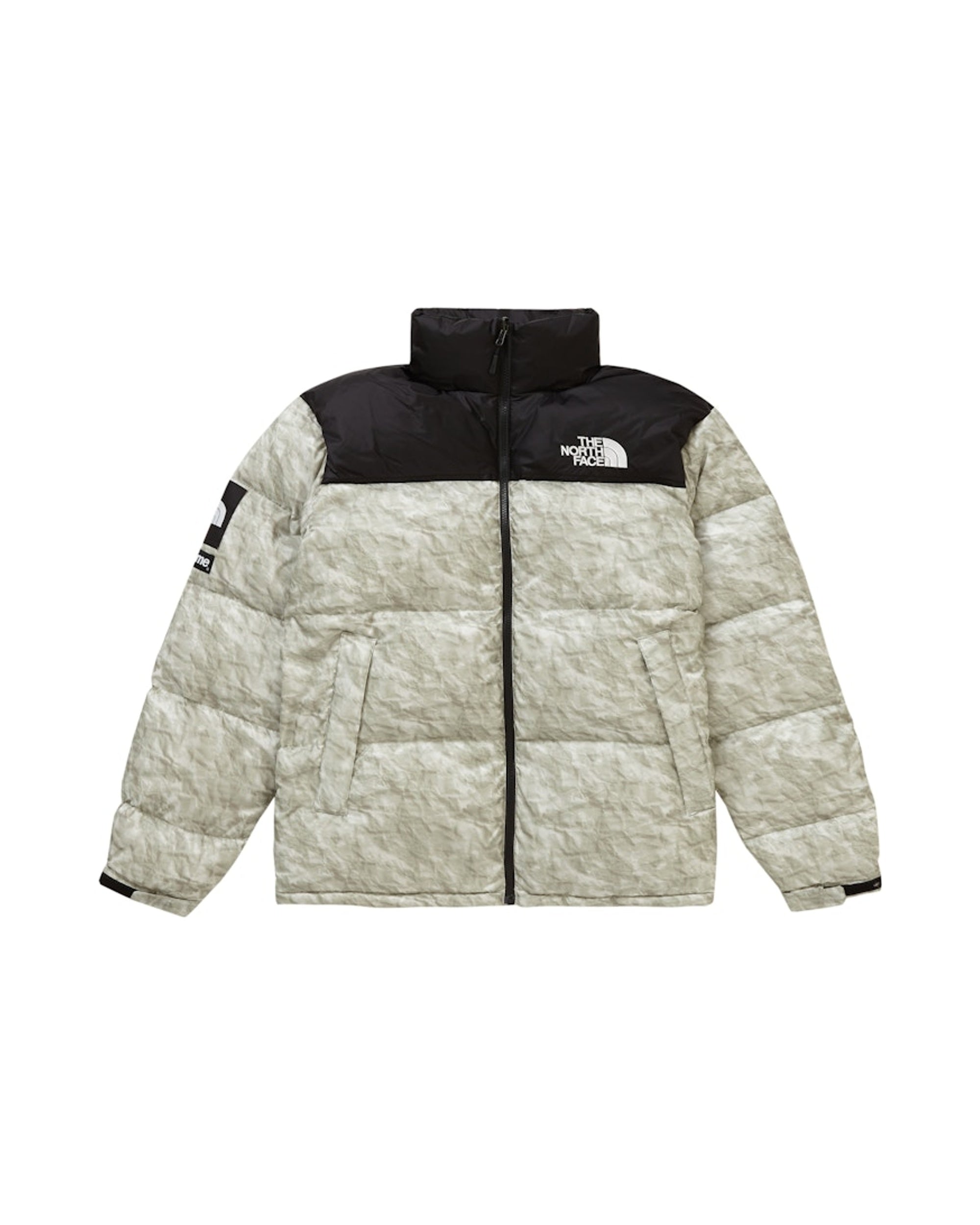 Supreme The North Face Paper Print Nuptse Jacket Paper Print