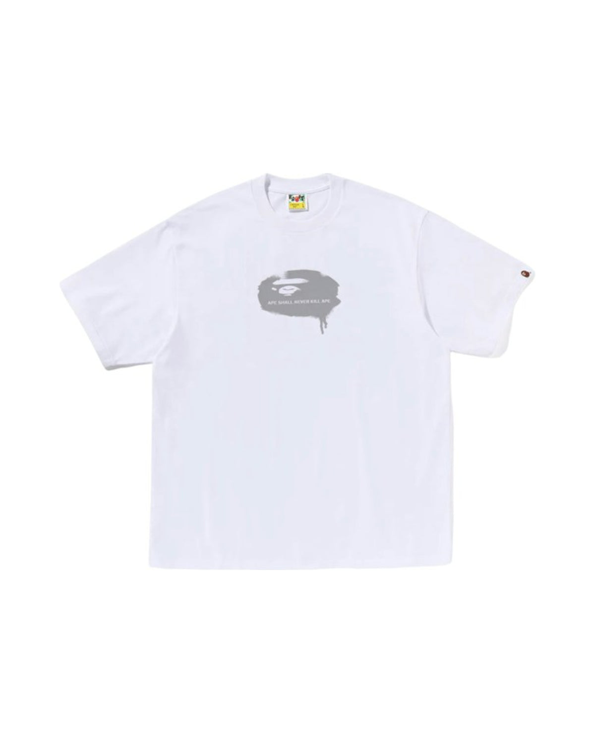 BAPE Graffiti Ape Head Logo Relaxed Fit Tee White