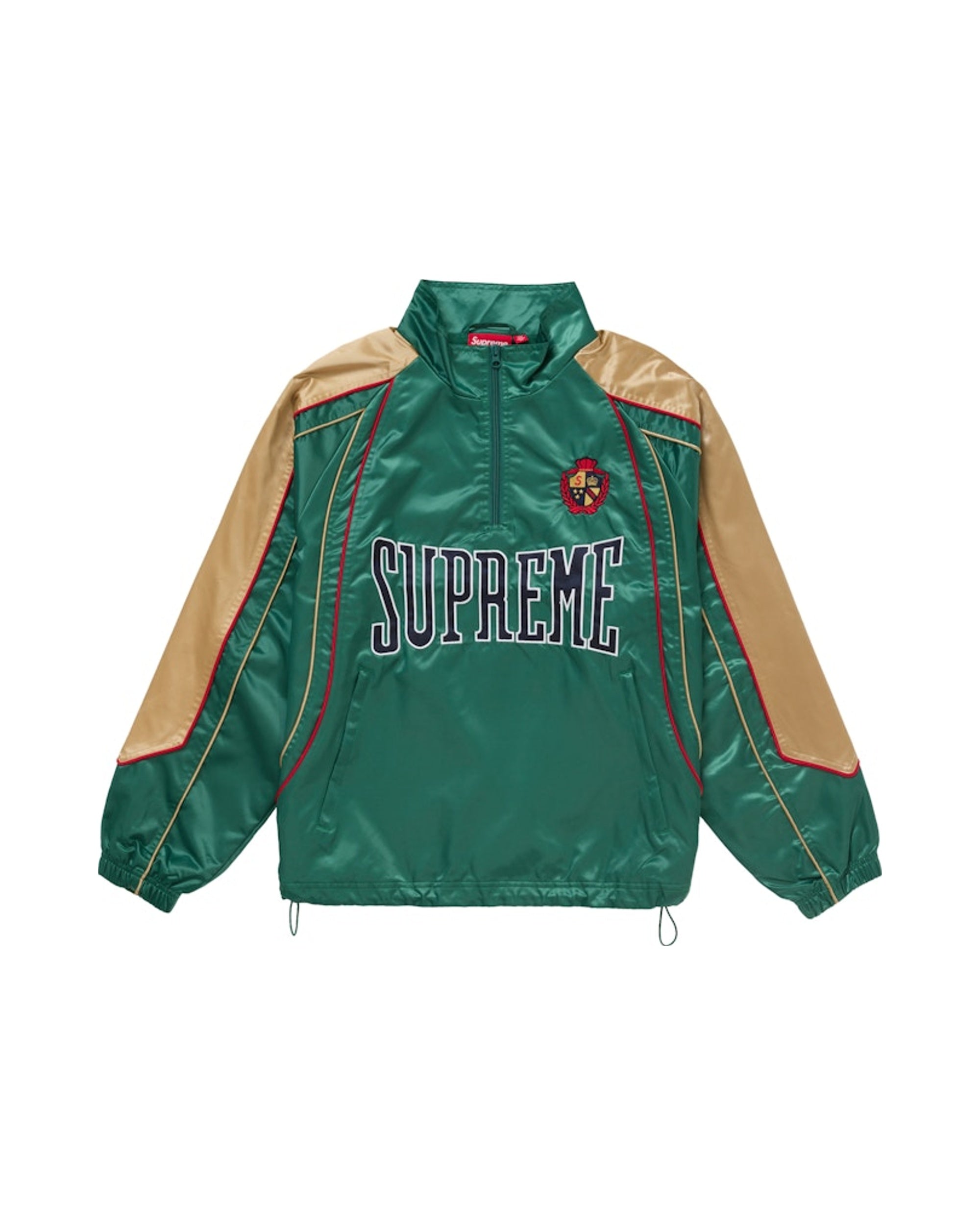Supreme Satin Piping Jacket Green