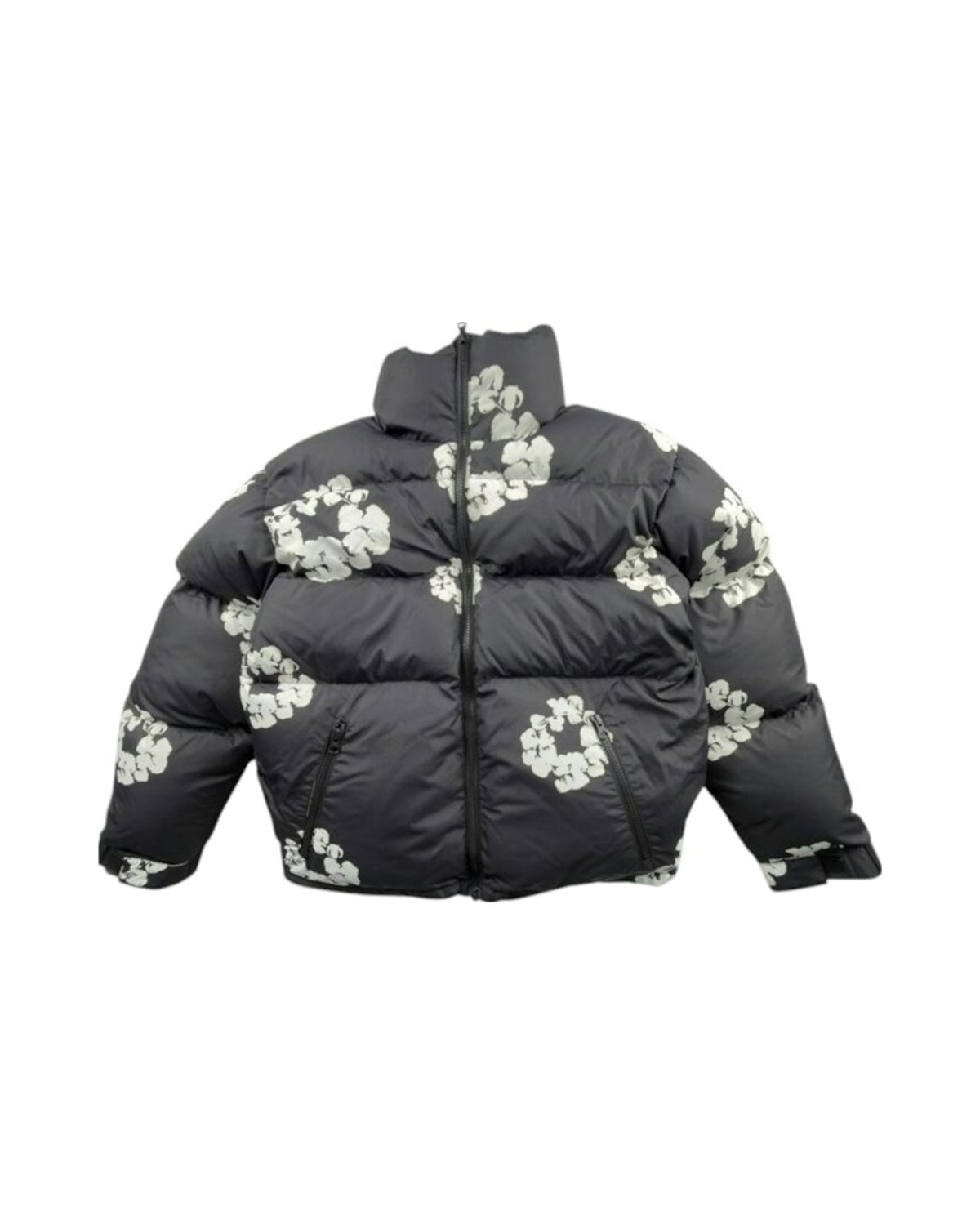 Denim Tears Cotton Wreath Puffer Jacket Black