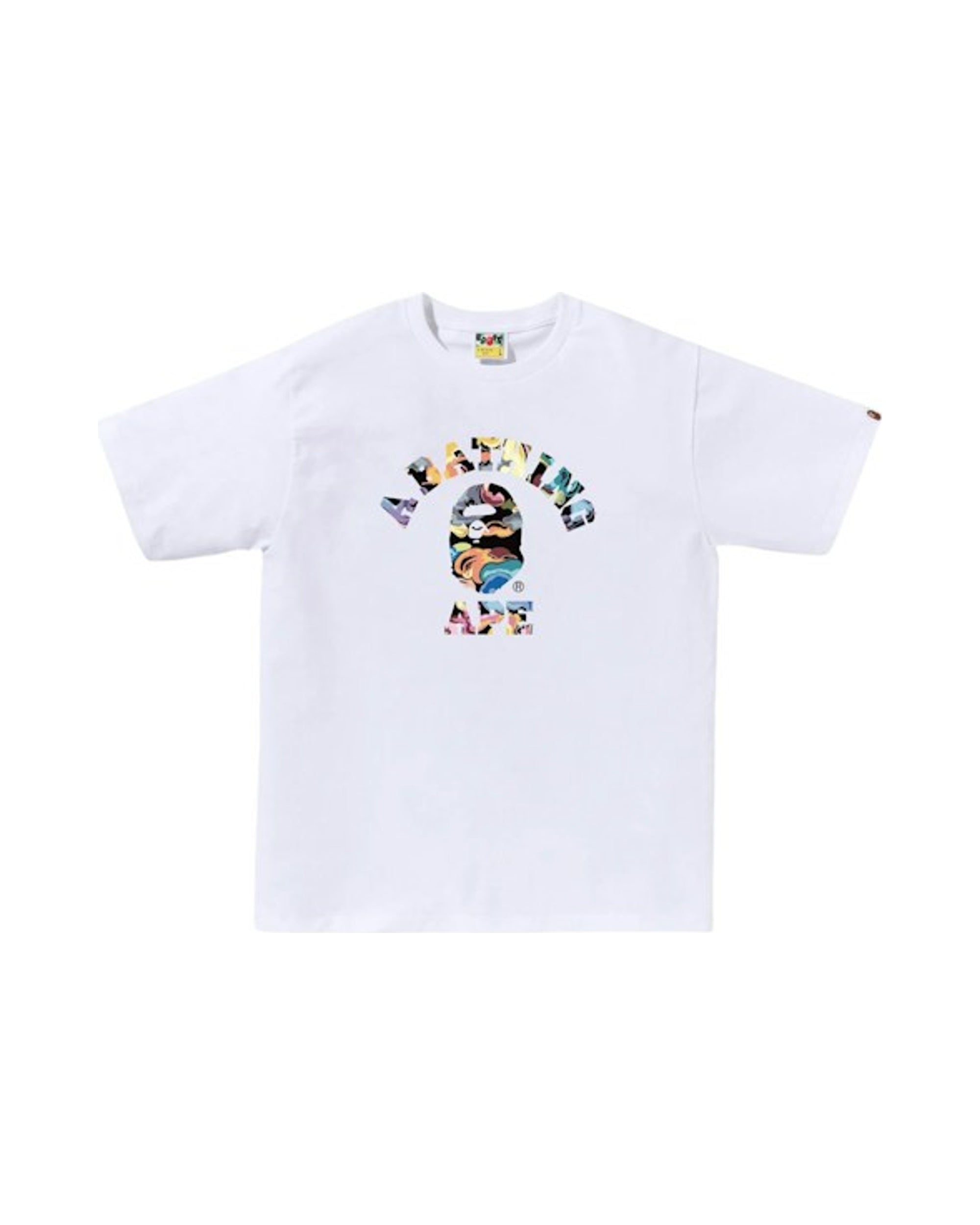 BAPE Art Camo College Tee White