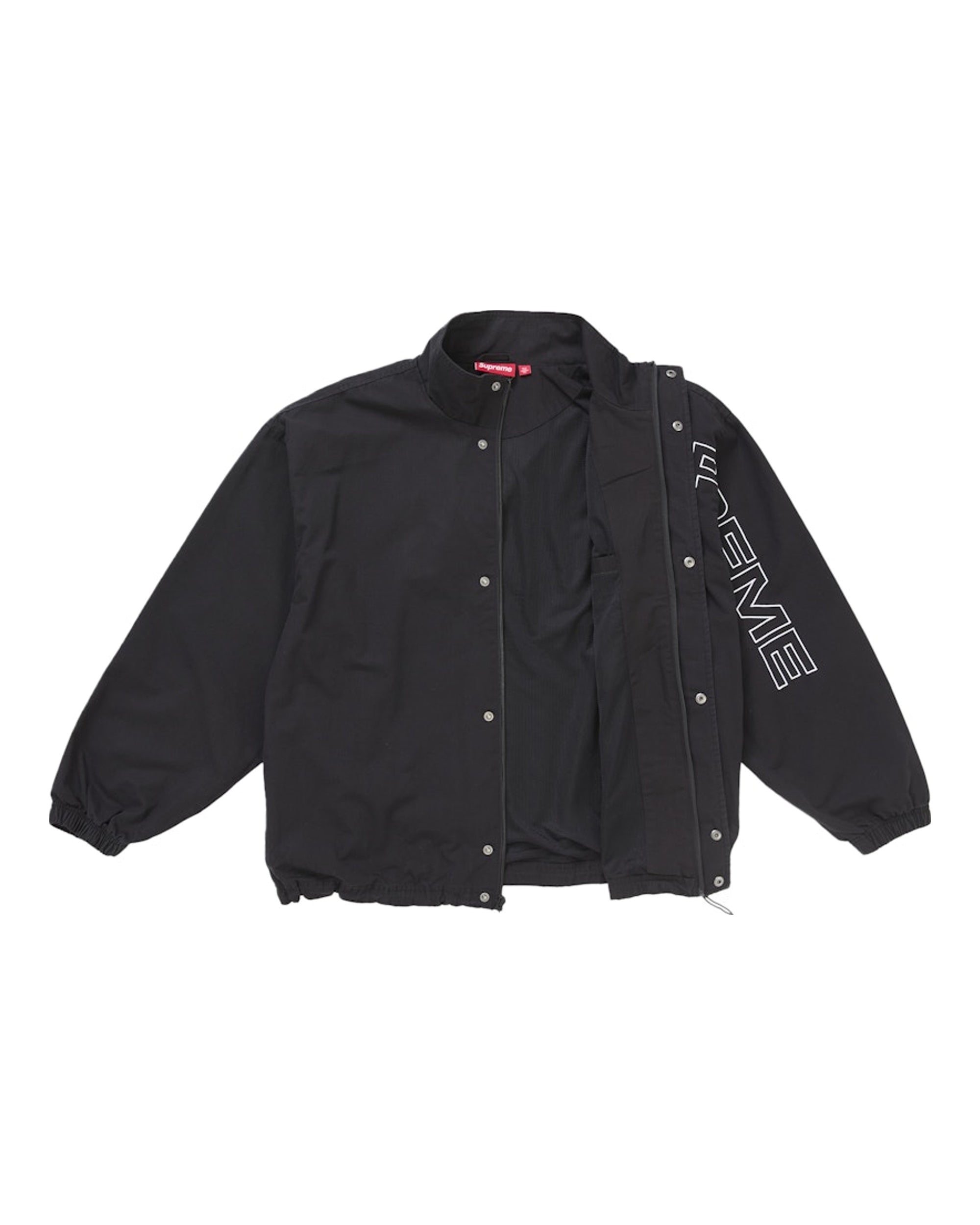 Supreme Spellout Embroidered Ripstop Track Jacket Black