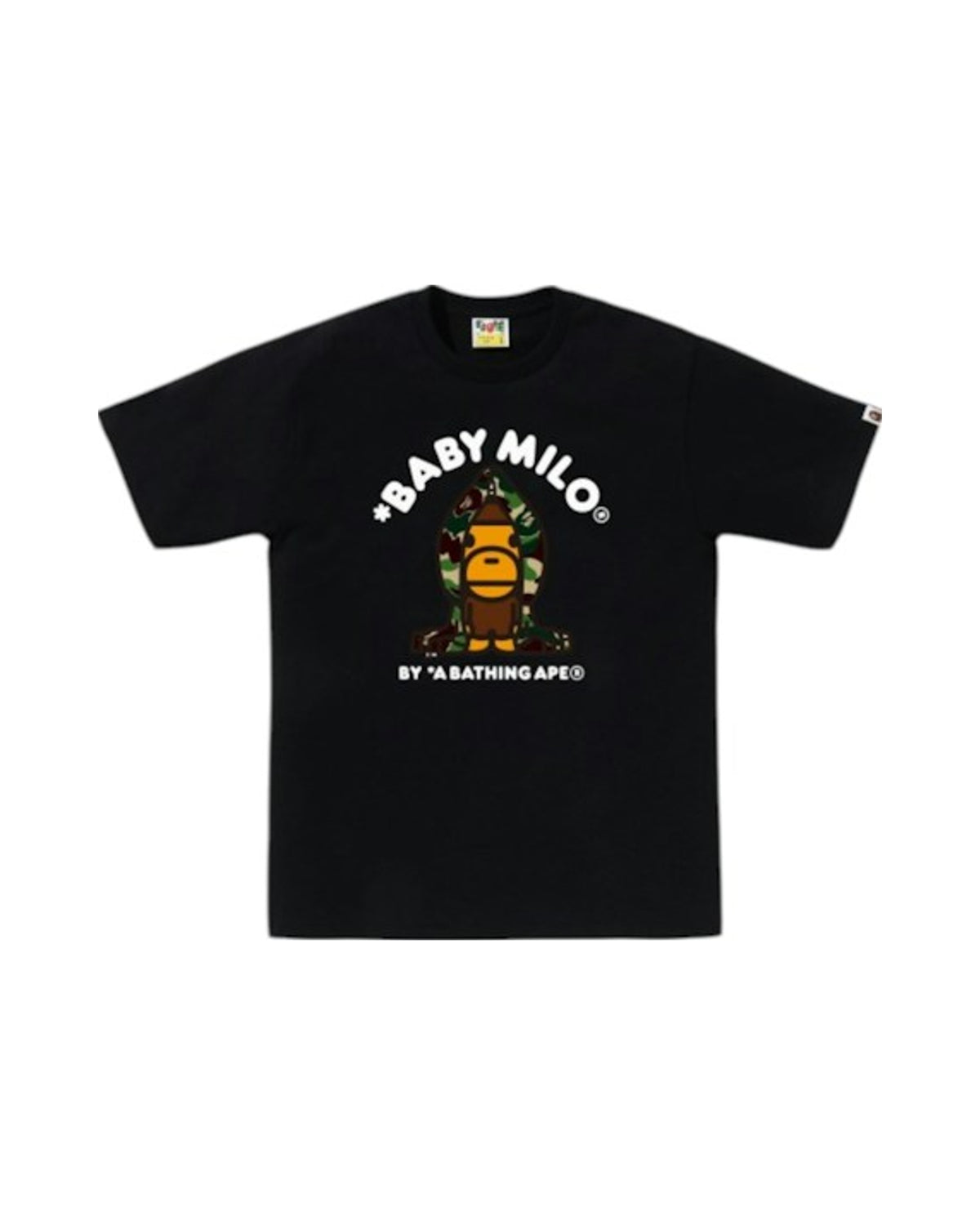 BAPE ABC Army Green Camo Baby Milo Hoodie Tee Black