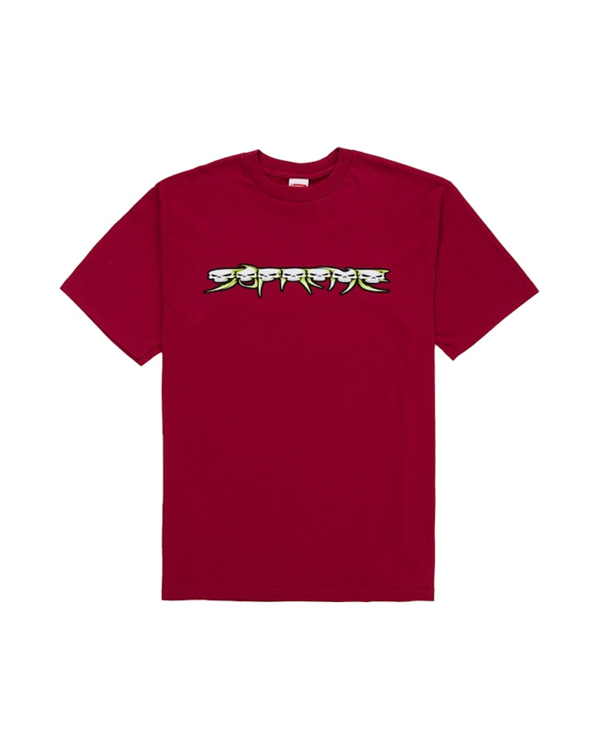Supreme Skulls Spellout Tee Cardinal