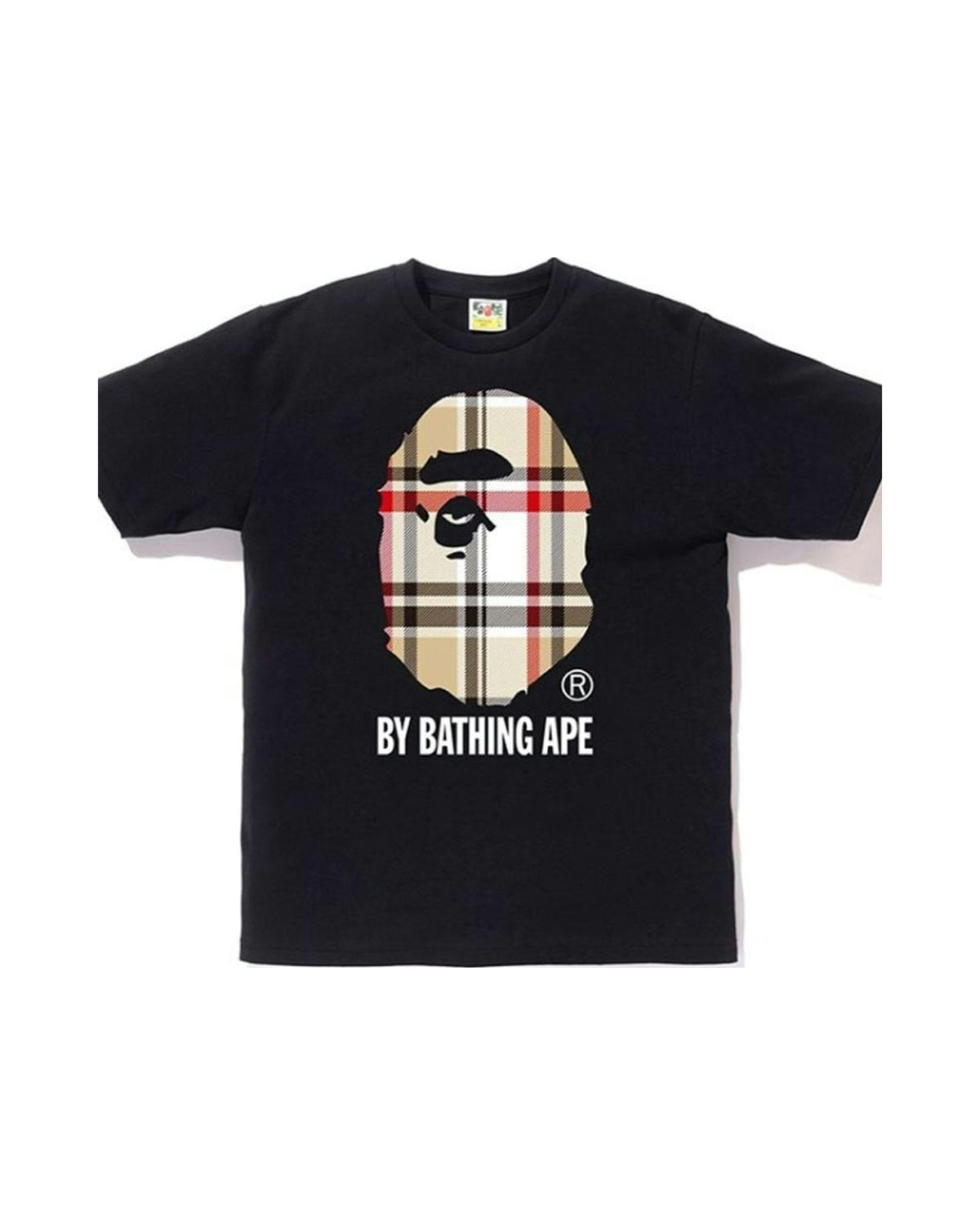 BAPE A Bathing Ape Check by Bathing Tee Black/Beige
