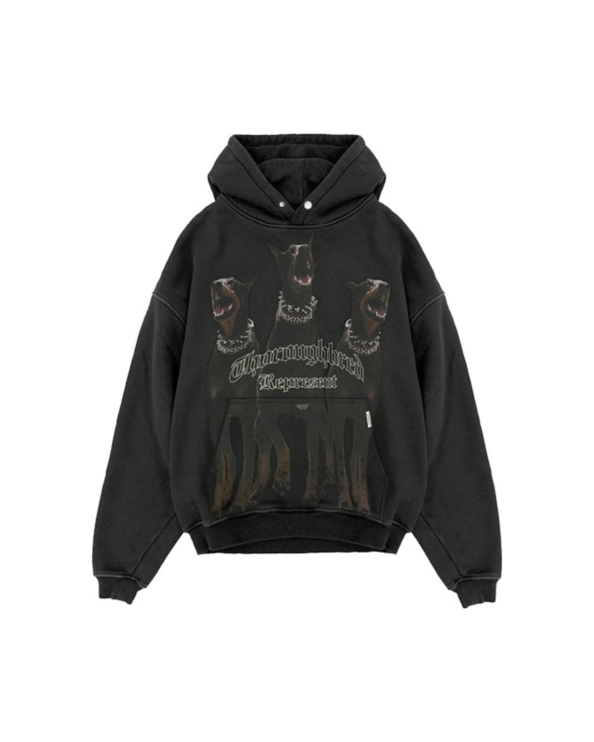 Represent Thoroughbred Oversized Hoodie Vintage Black