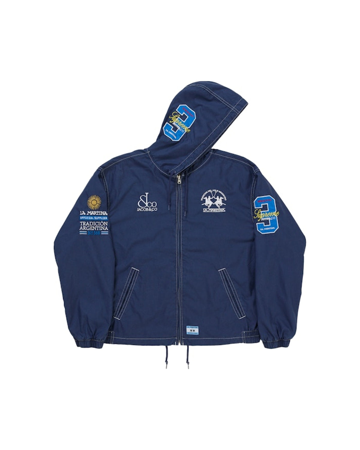 Supreme La Martina Lightweight Hooded Jacket Blue