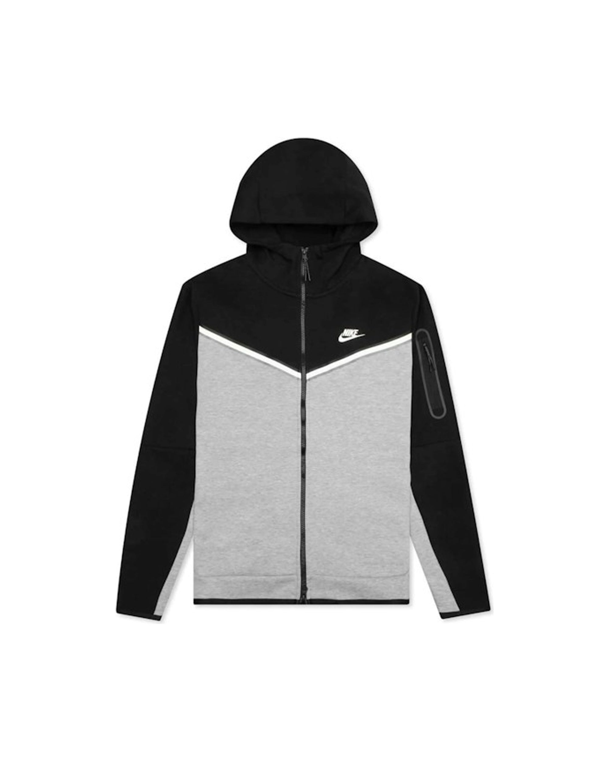 Nike Sportswear Tech Fleece Full-Zip Hoodie Black/Dark Grey Heather/White