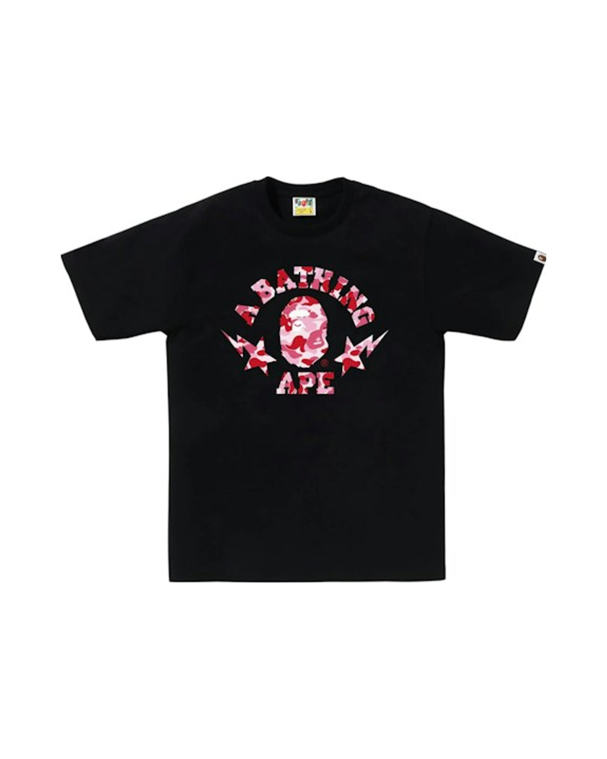 BAPE ABC Camo Sta College Tee Black/Pink