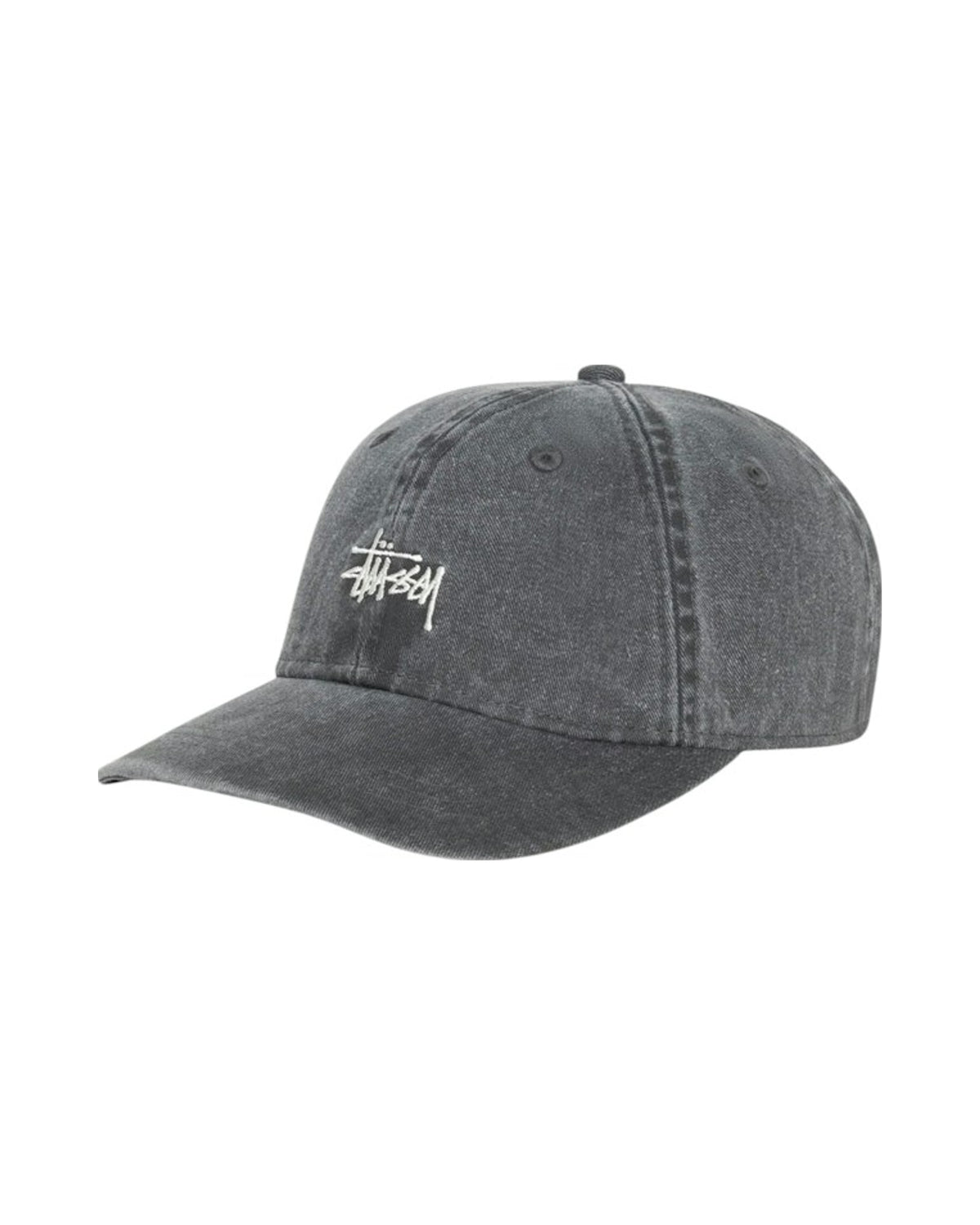 Stussy Washed Basic Cap Cap Washed Charcoal