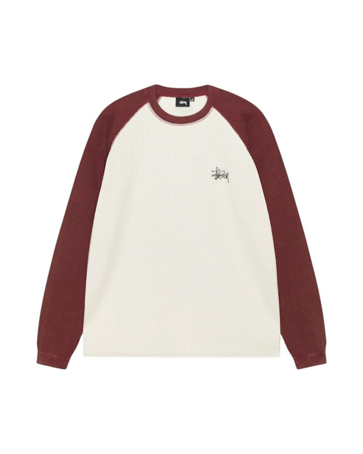 Stussy Thermal 2 Tone Raglan Shirt White