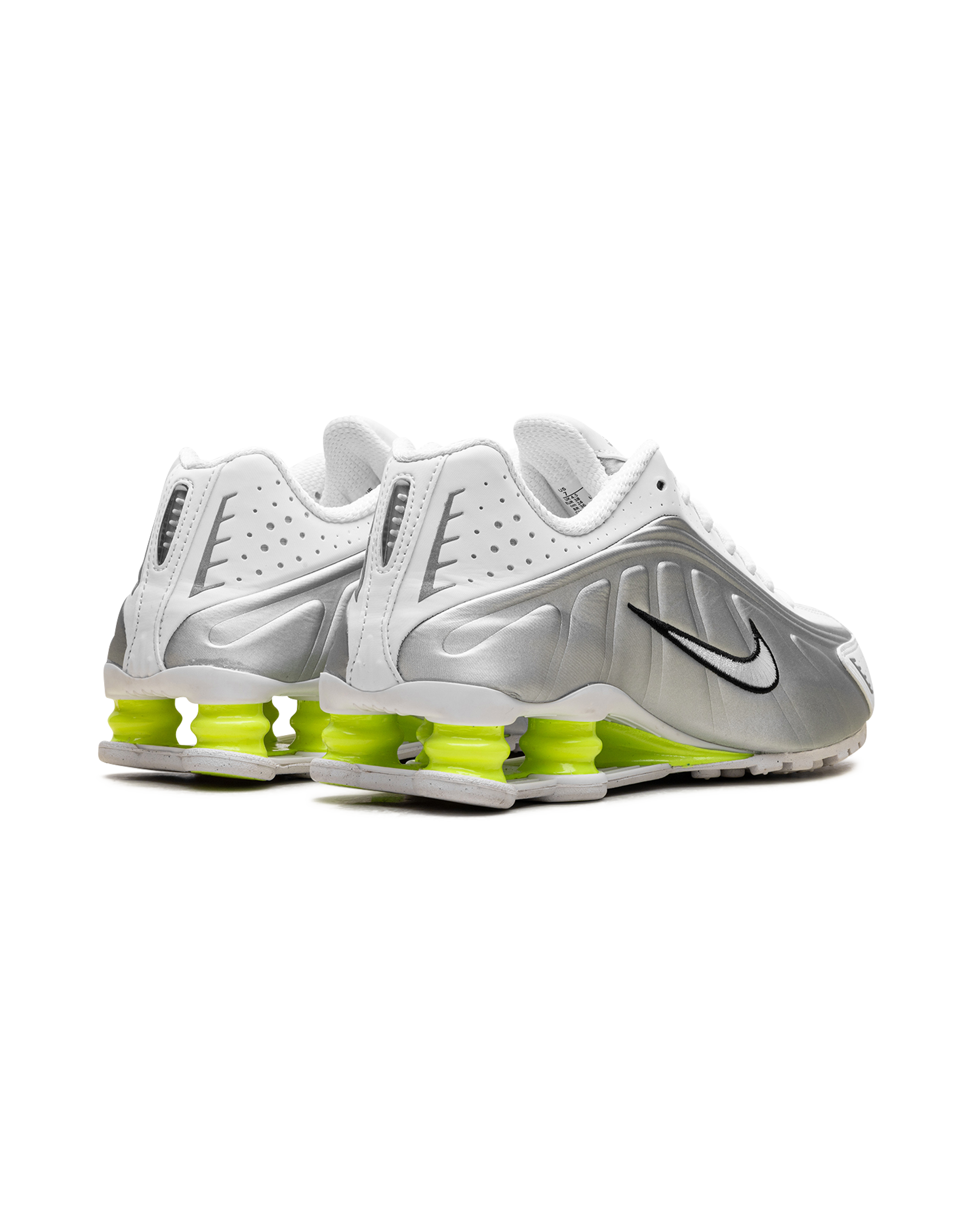 Nike Shox R4 White Metallic Silver Volt (Women's)