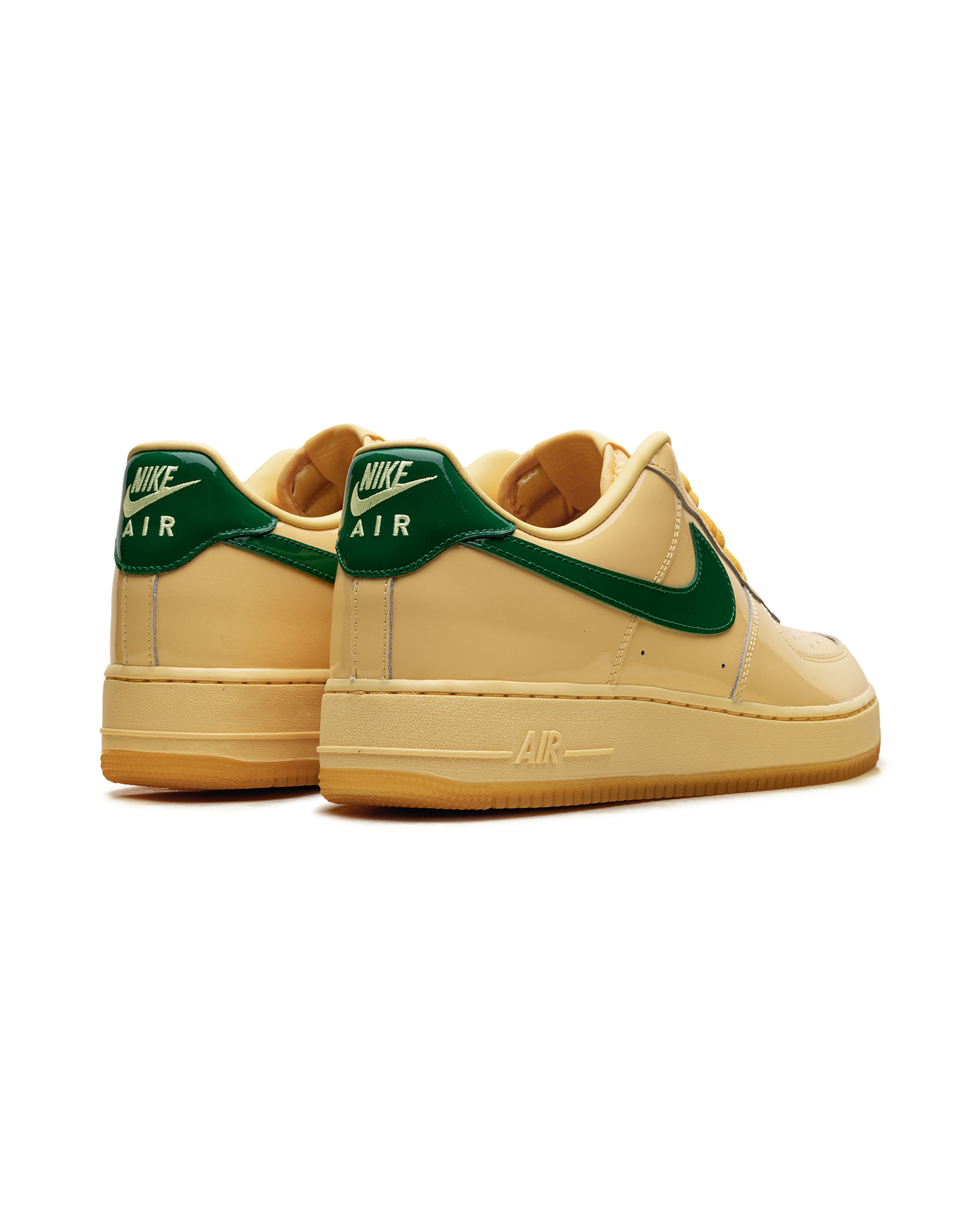 Nike Air Force 1 Low Patent Leather Topaz Gold Pine Green